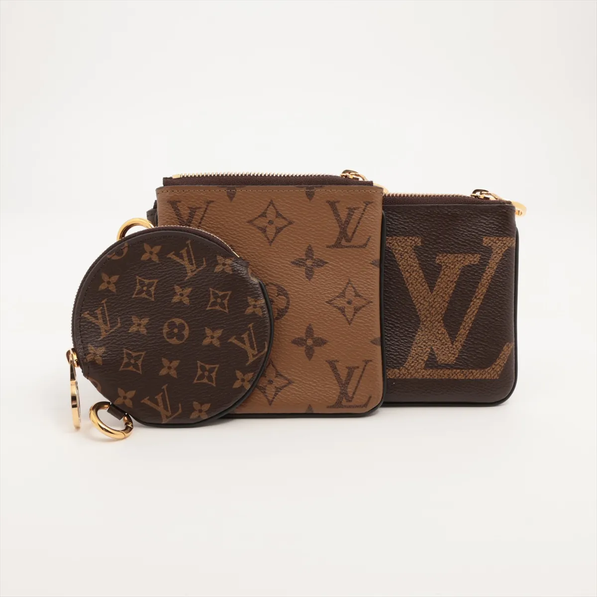 Giant Monogram Reverse Pochette Trio M68756 CN0280 Brown Pouch (RFID detected) — view 2