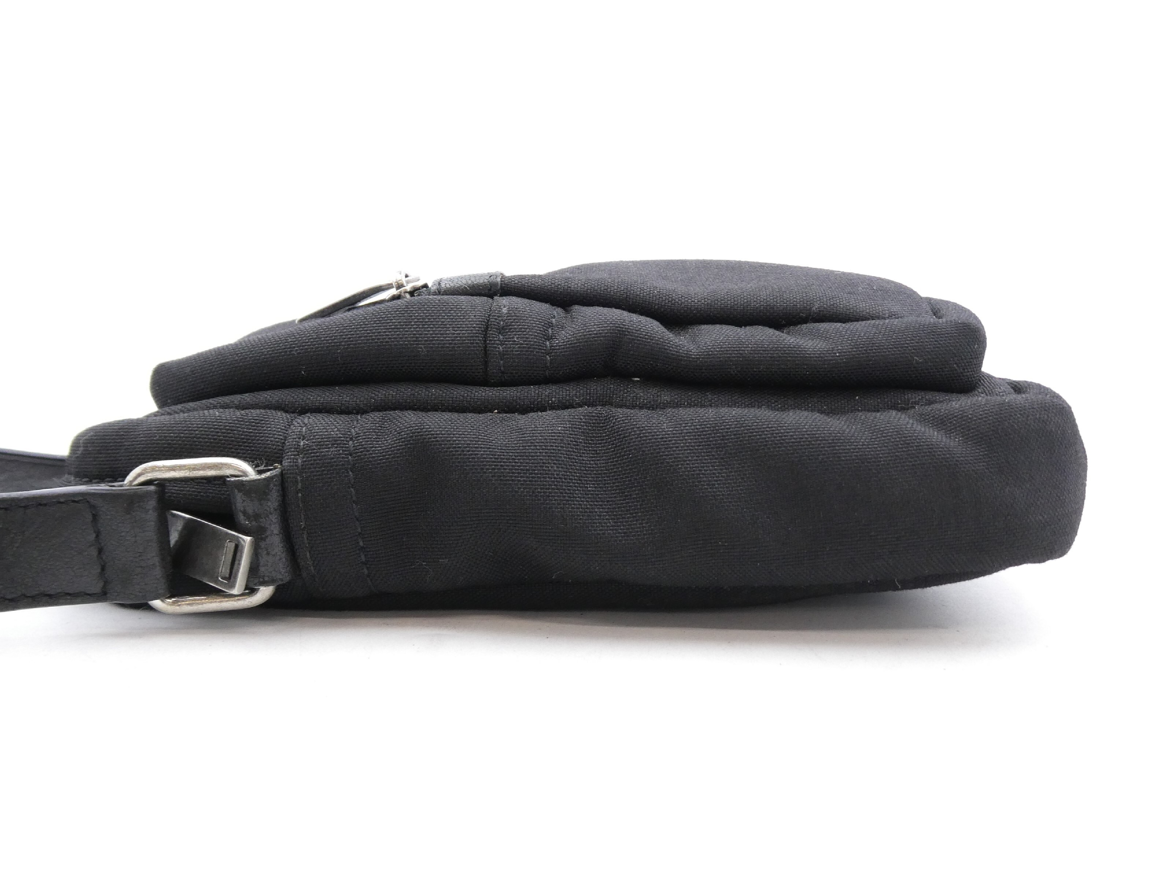 Logo Canvas Leather Shoulder Bag — view 3