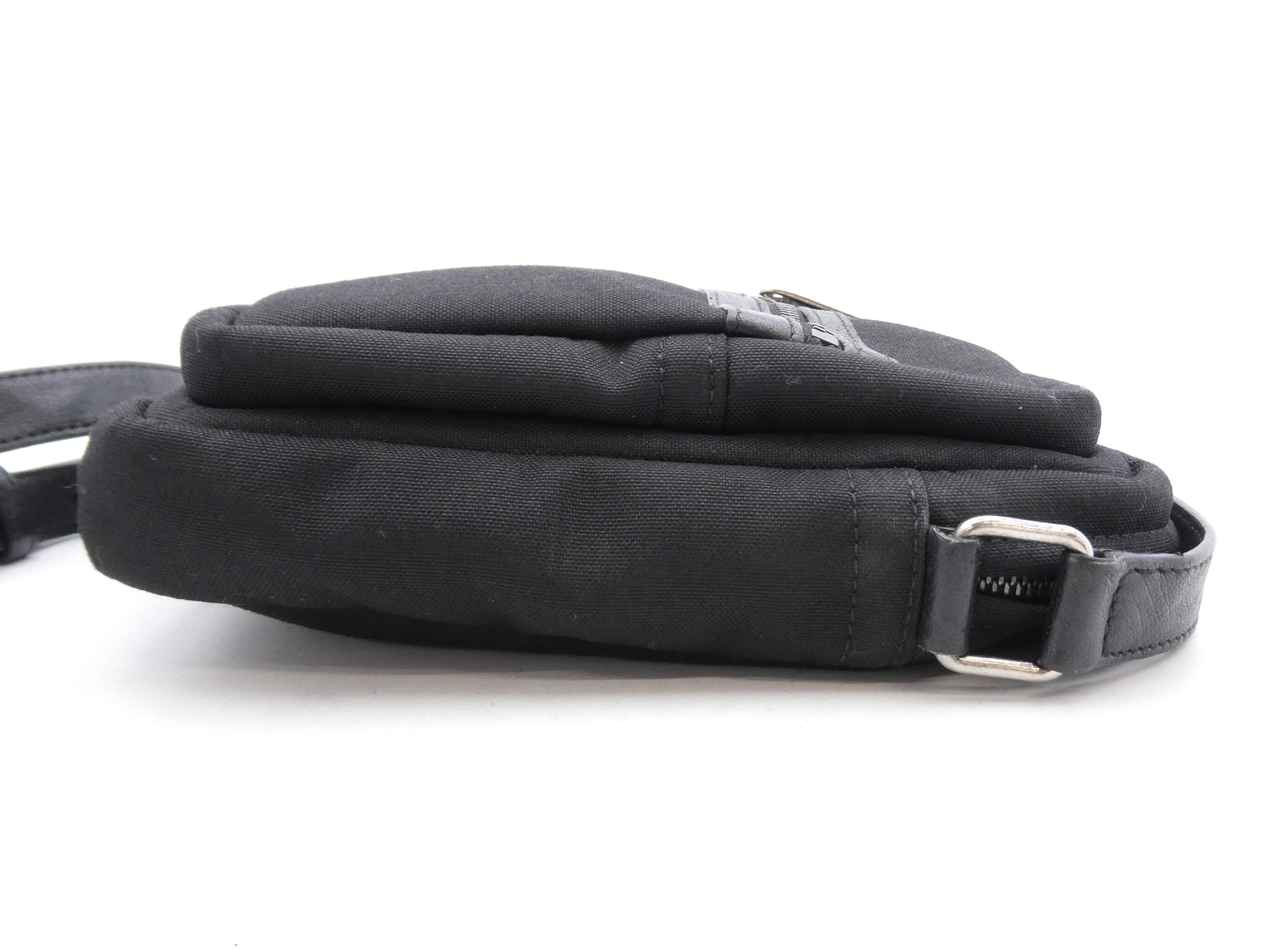 Logo Canvas Leather Shoulder Bag — view 4