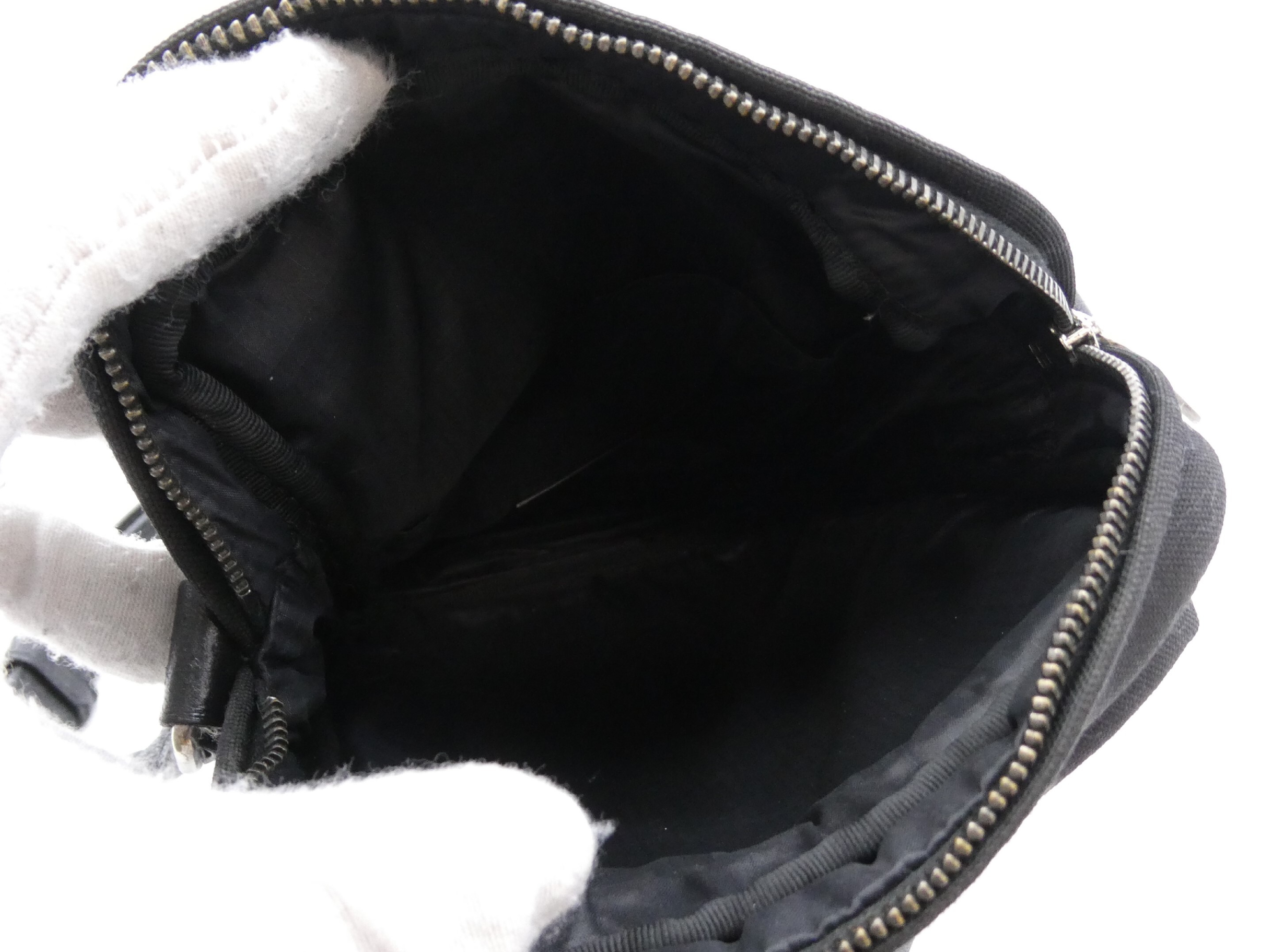 Logo Canvas Leather Shoulder Bag — view 7