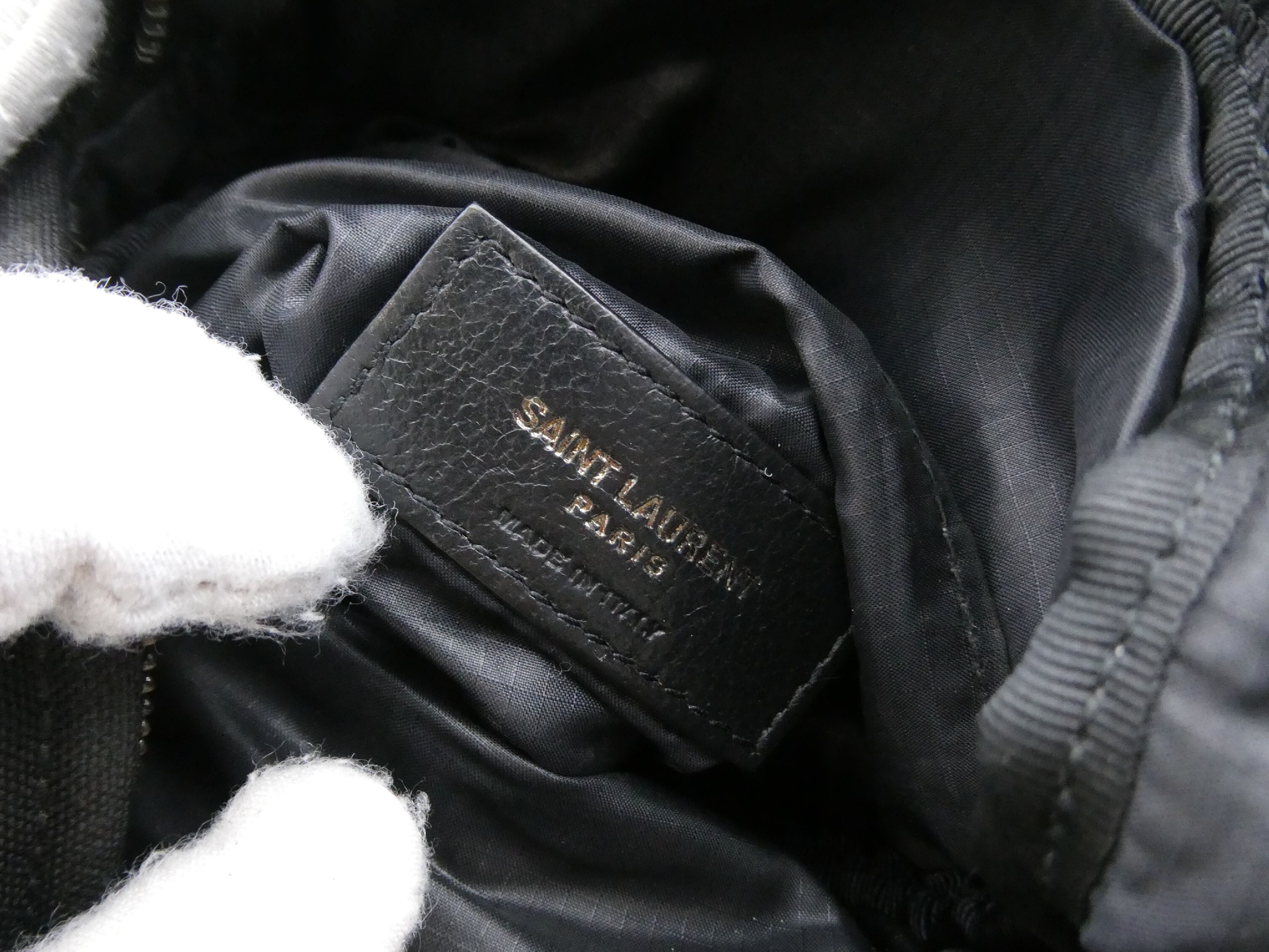 Logo Canvas Leather Shoulder Bag — view 8