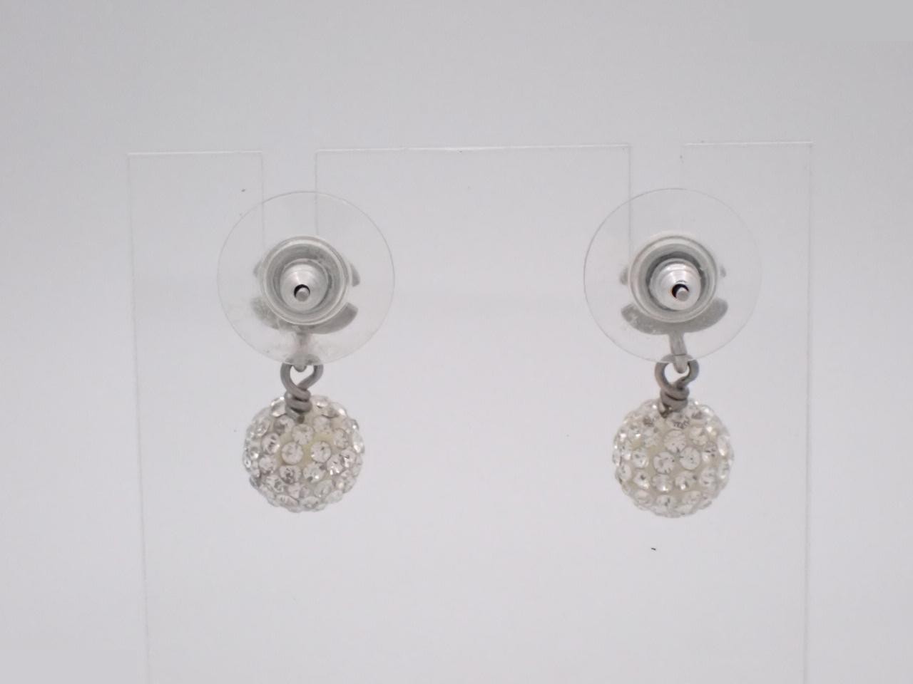 B11P Rhinestone Coco Mark Earrings — view 2