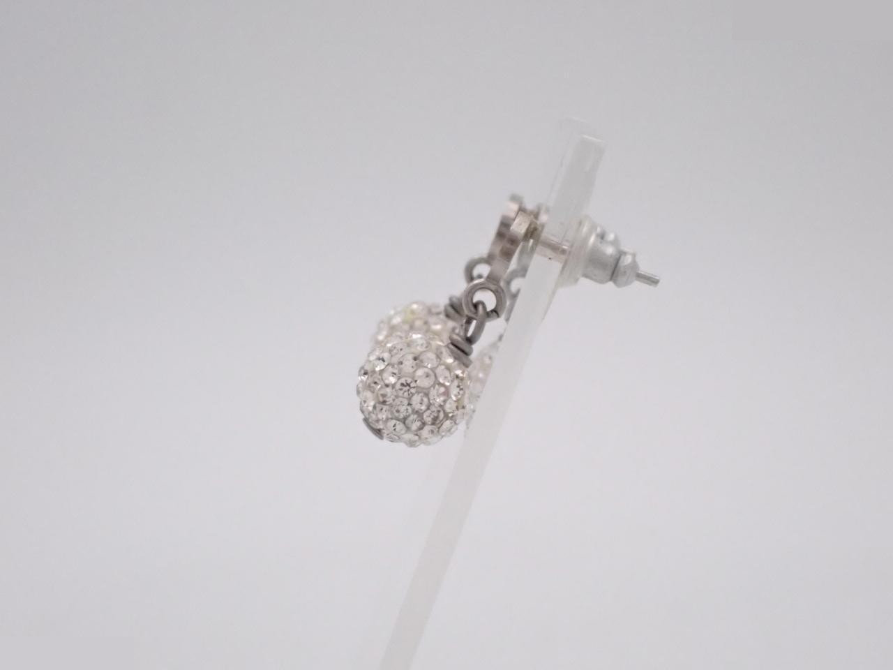 B11P Rhinestone Coco Mark Earrings — view 3
