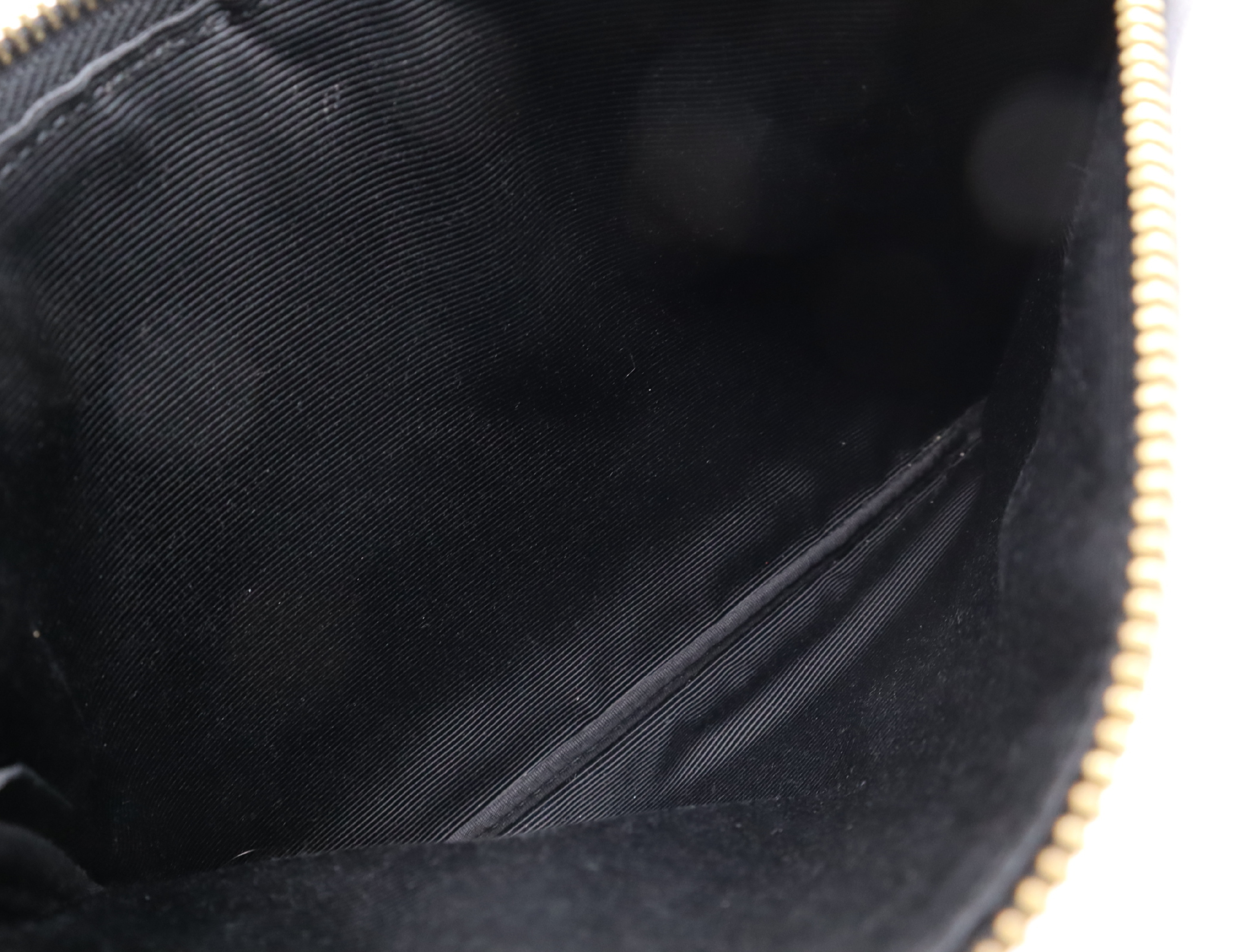 Leather Trio Shoulder Bag, Black with Gold Hardware — view 15