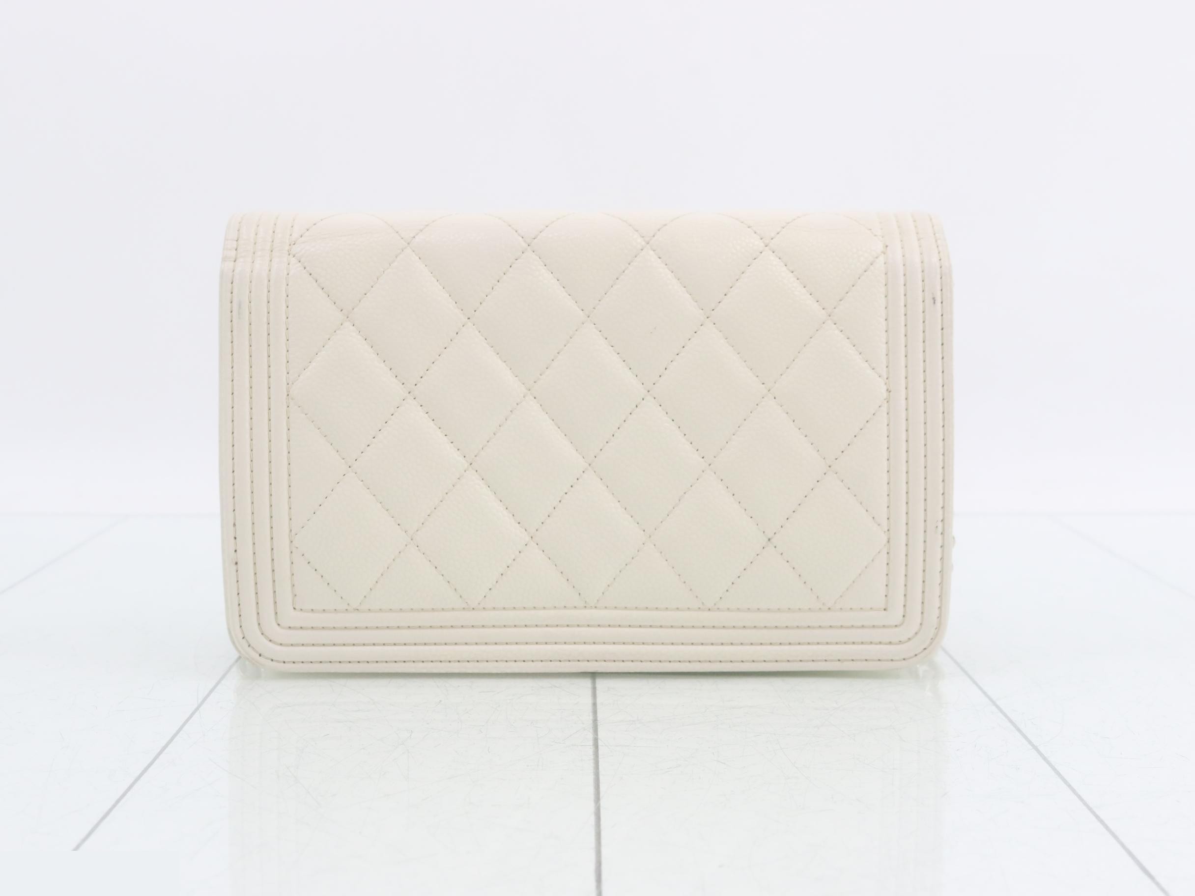 Boy Chanel Caviar Skin Chain Wallet — view 2