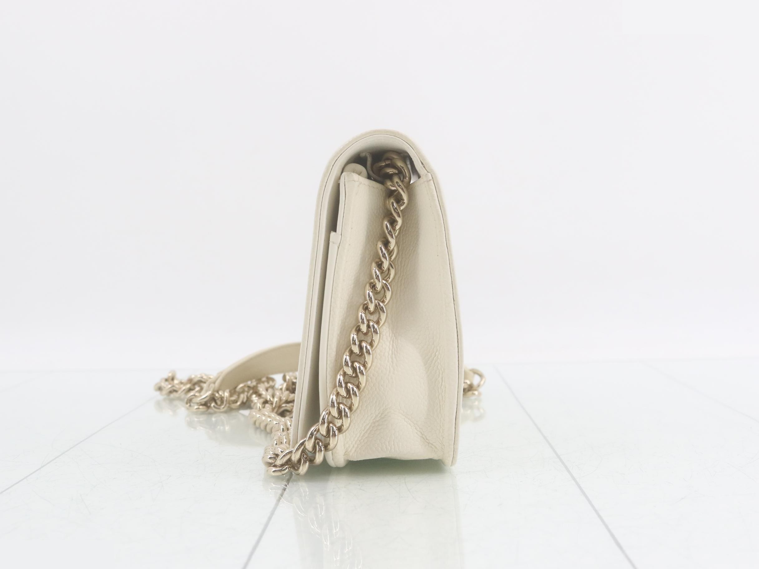 Boy Chanel Caviar Skin Chain Wallet — view 3