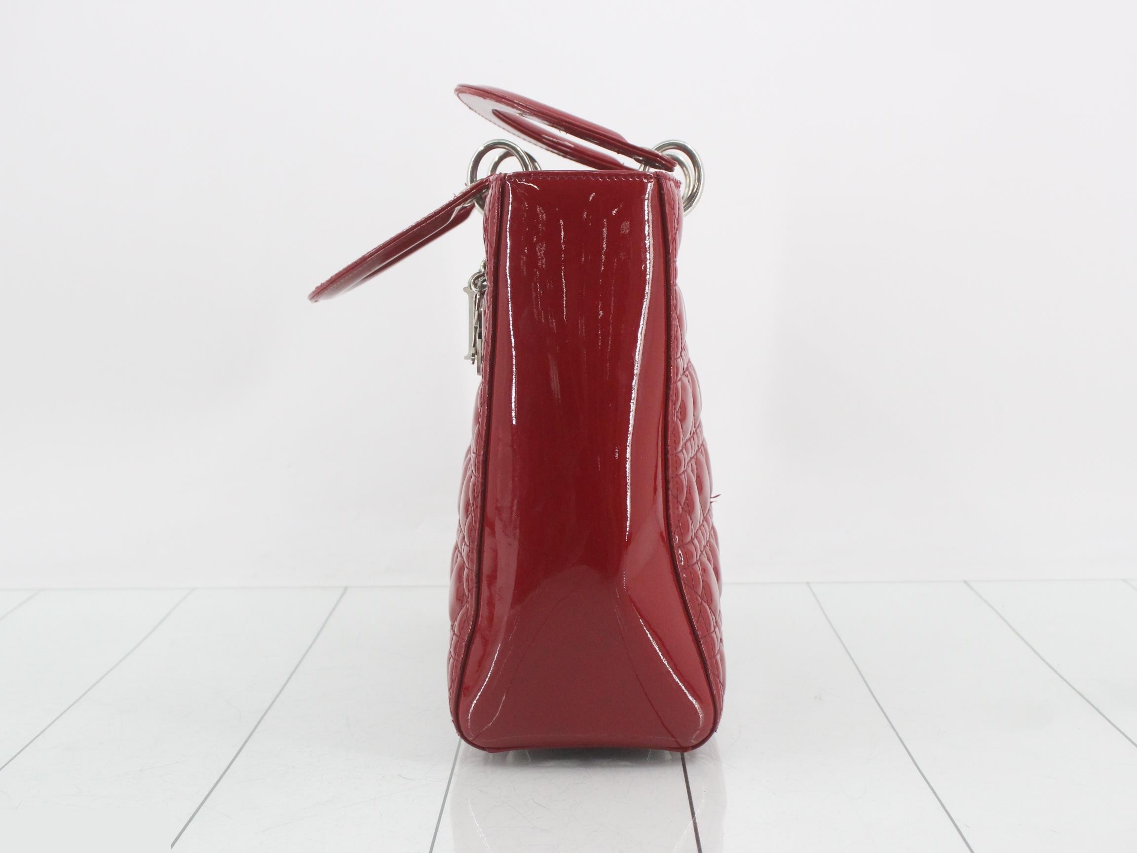 Lady Dior Cannage Patent Leather 2-Way Bag — view 3