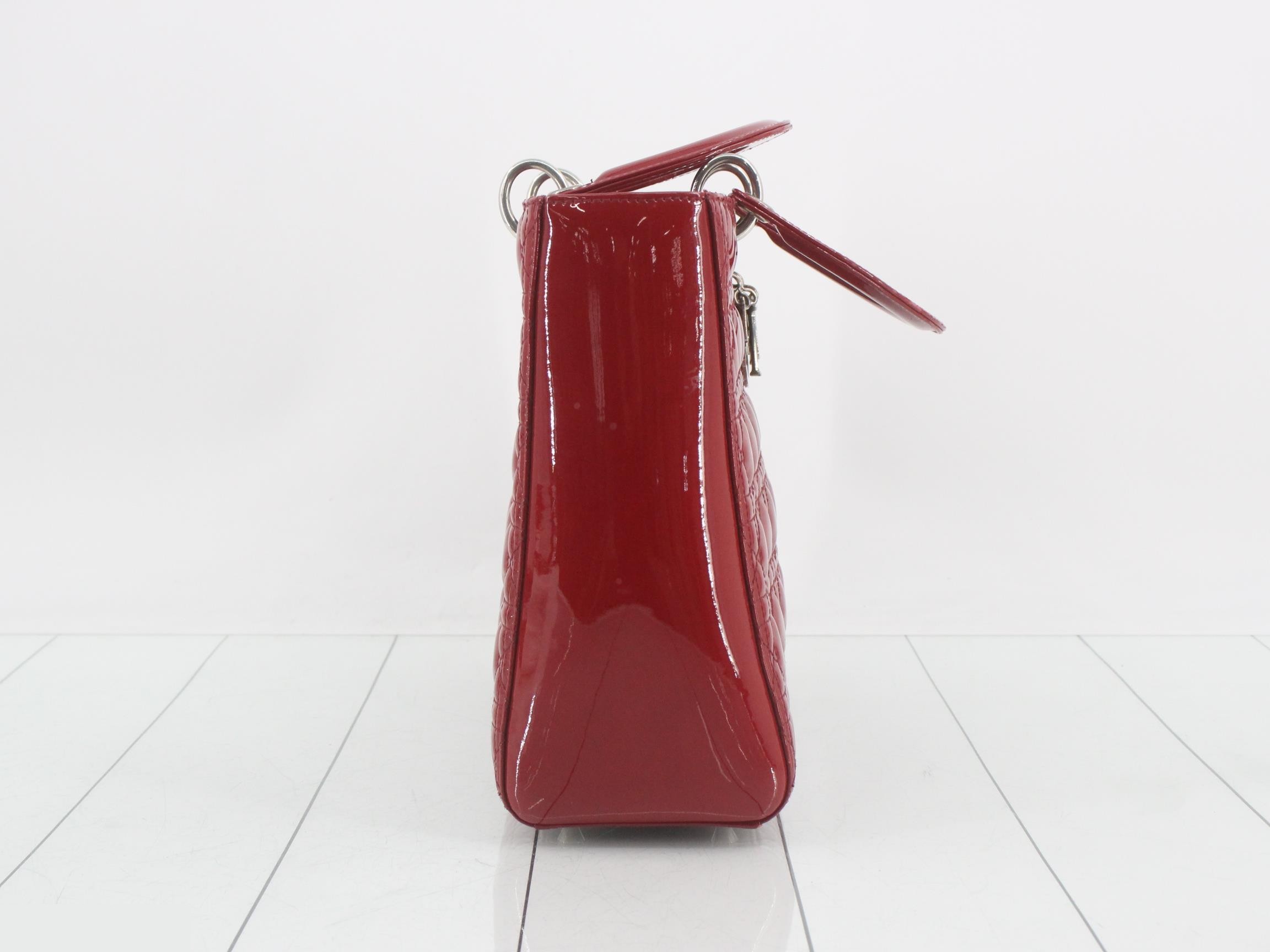 Lady Dior Cannage Patent Leather 2-Way Bag — view 4