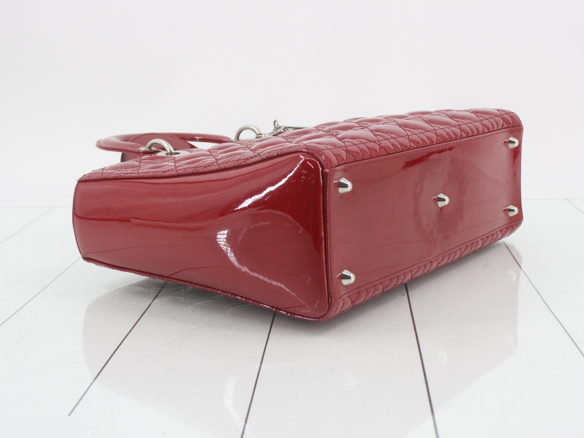 Lady Dior Cannage Patent Leather 2-Way Bag — view 5