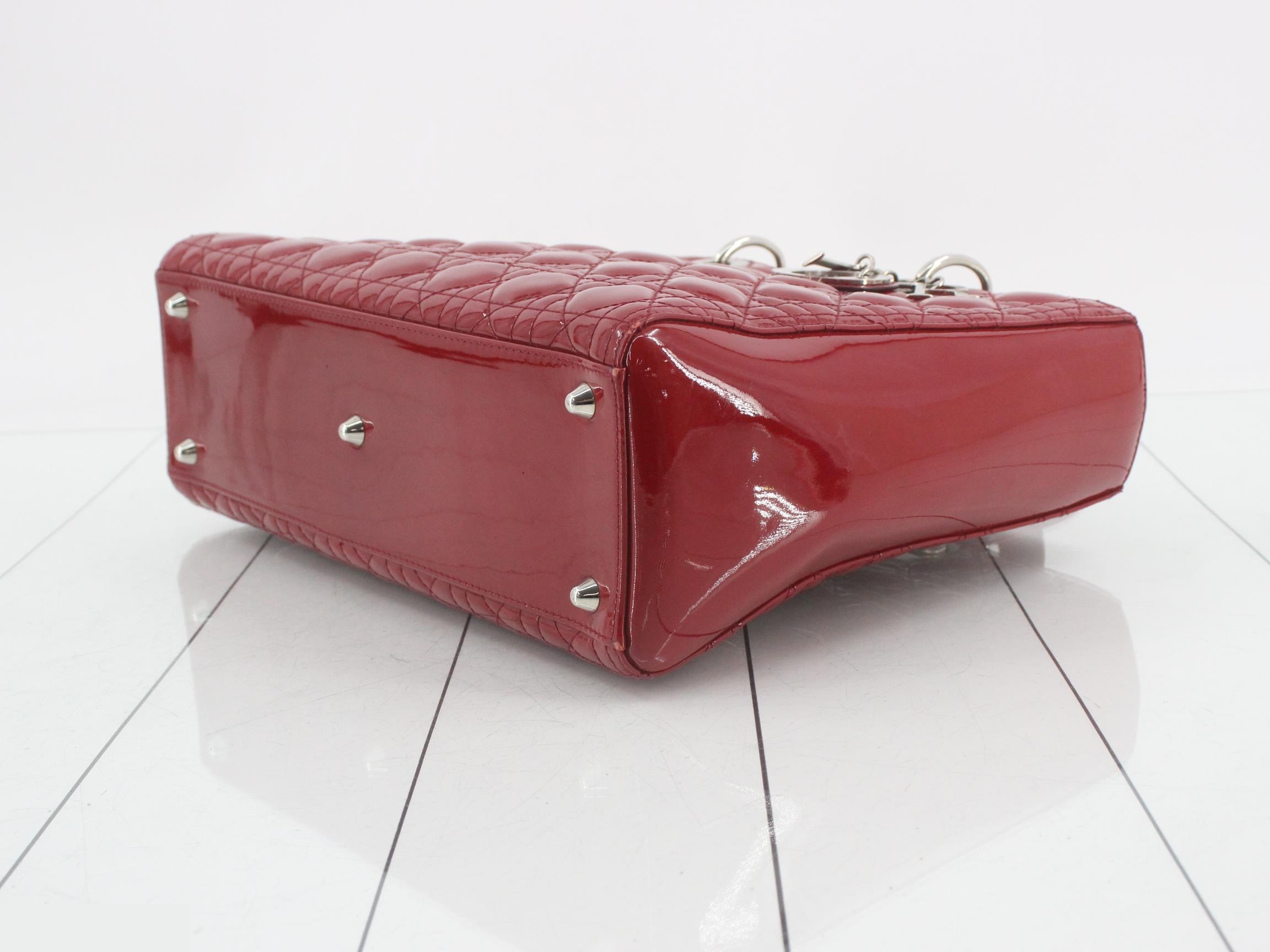 Lady Dior Cannage Patent Leather 2-Way Bag — view 6