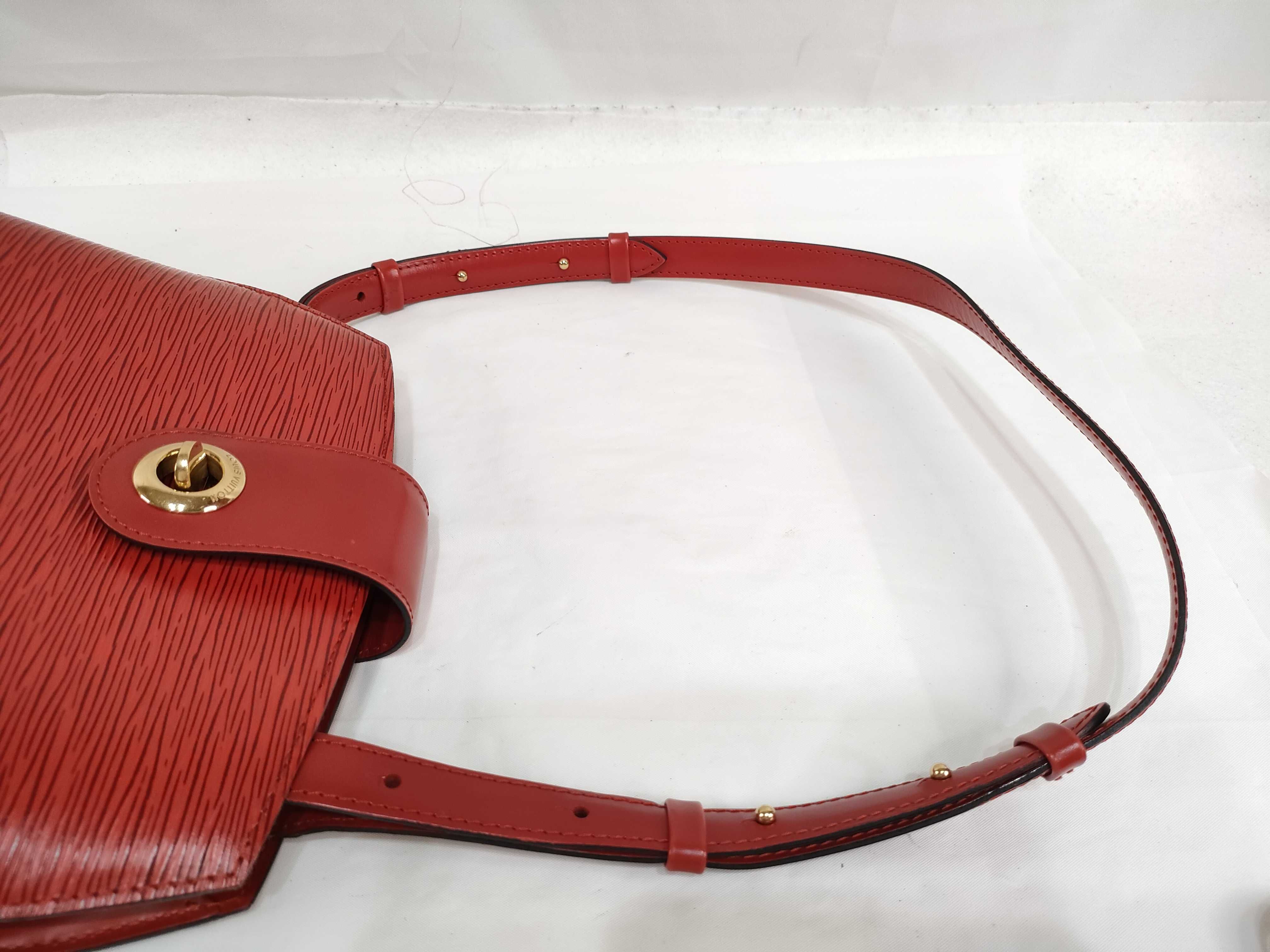 Epi Leather Cluny Red Shoulder Bag — view 3