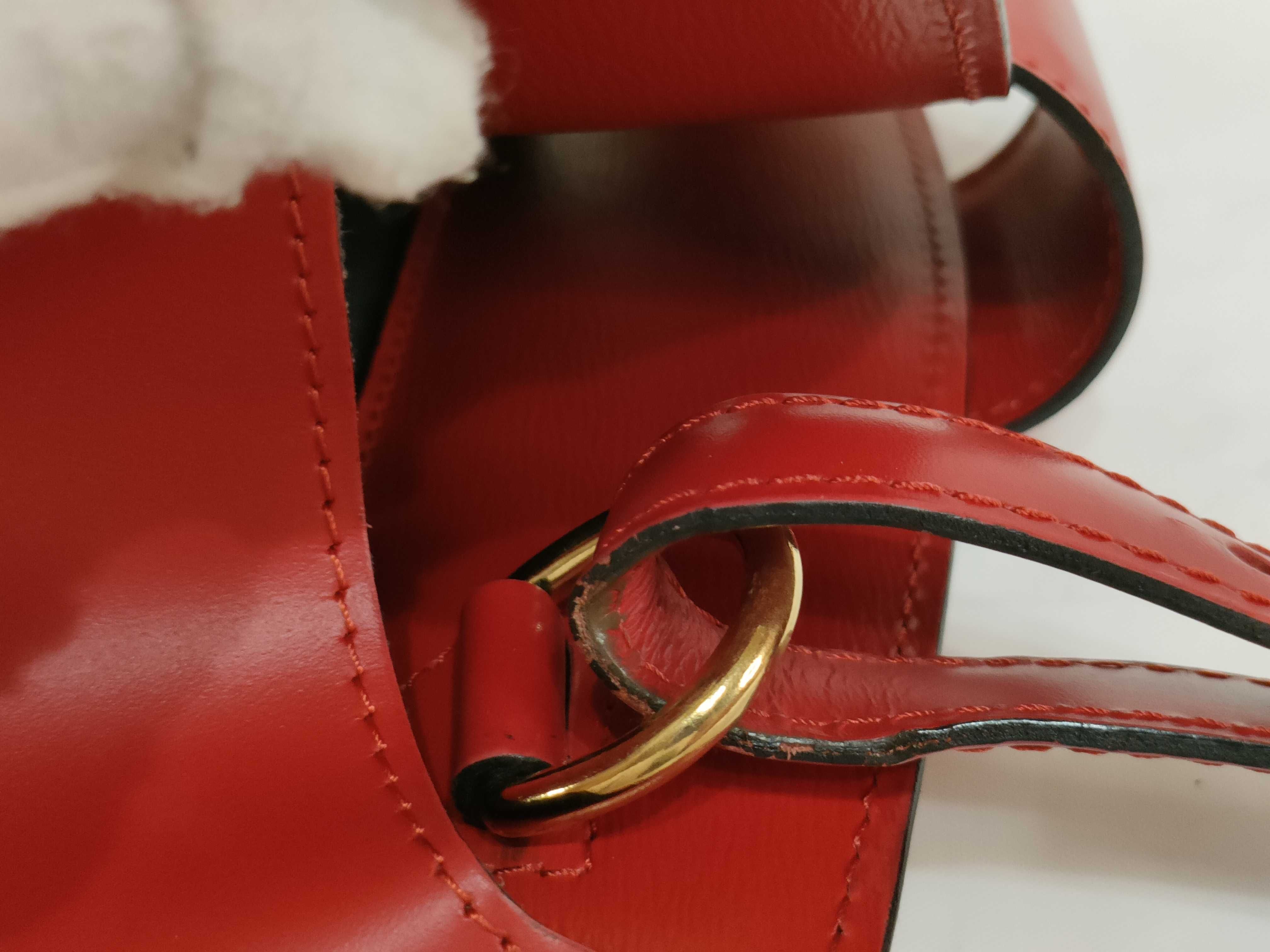 Epi Leather Cluny Red Shoulder Bag — view 4