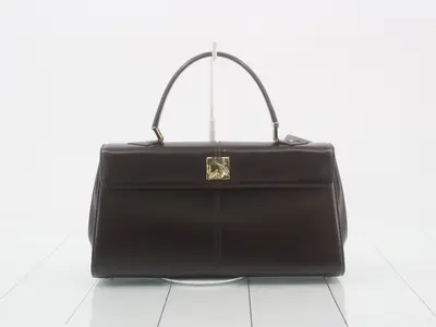 logo leather handbag