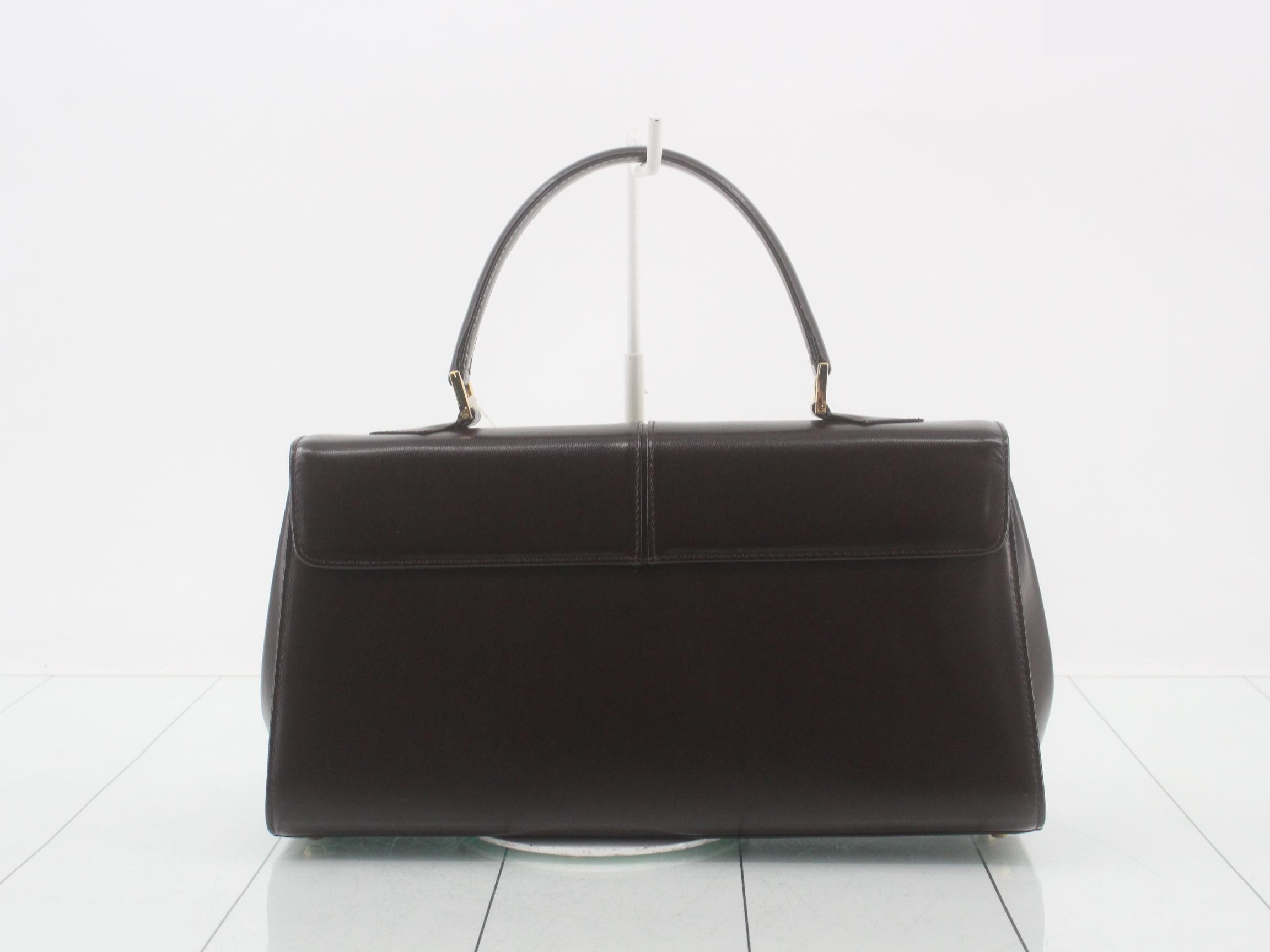 logo leather handbag — view 2