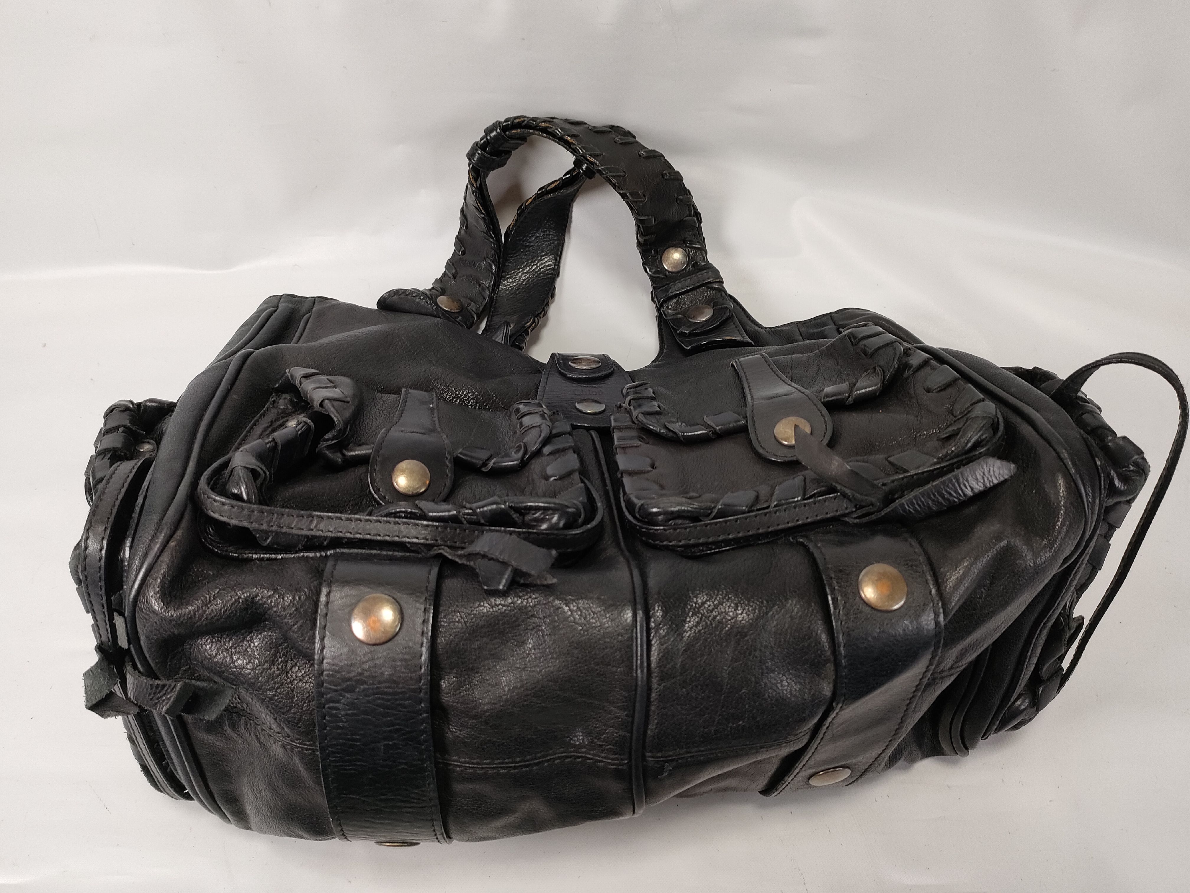 Silverado Rare Model Black Leather Handbag — view 7