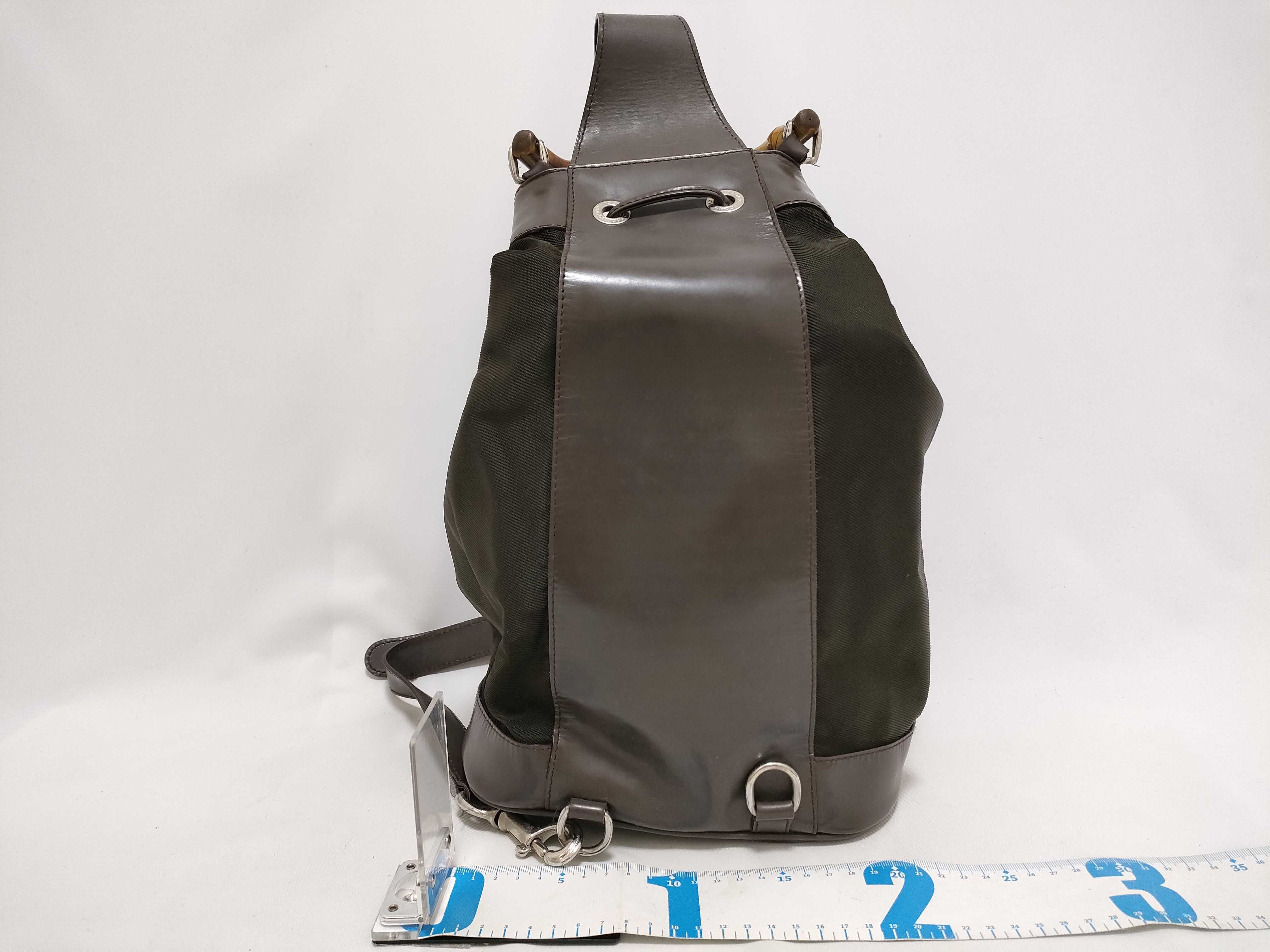 Bamboo Shoulder Bag/Body Bag (003.2113) - Bamboo, Nylon, Leather, Brown. — view 2