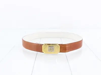 CD logo buckle leather belt DIOR