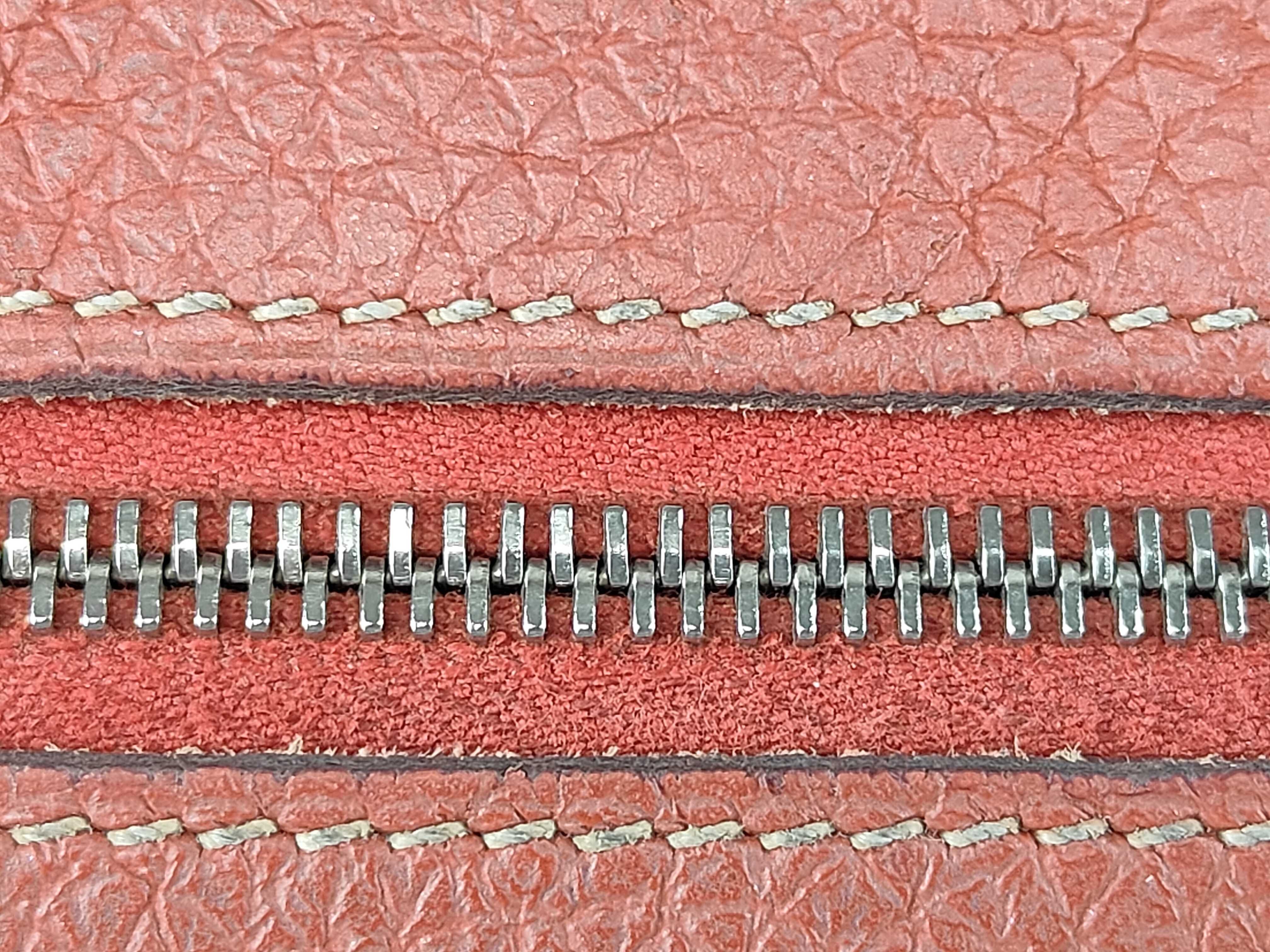 Dogon Long Wallet, O stamp, Red — view 7