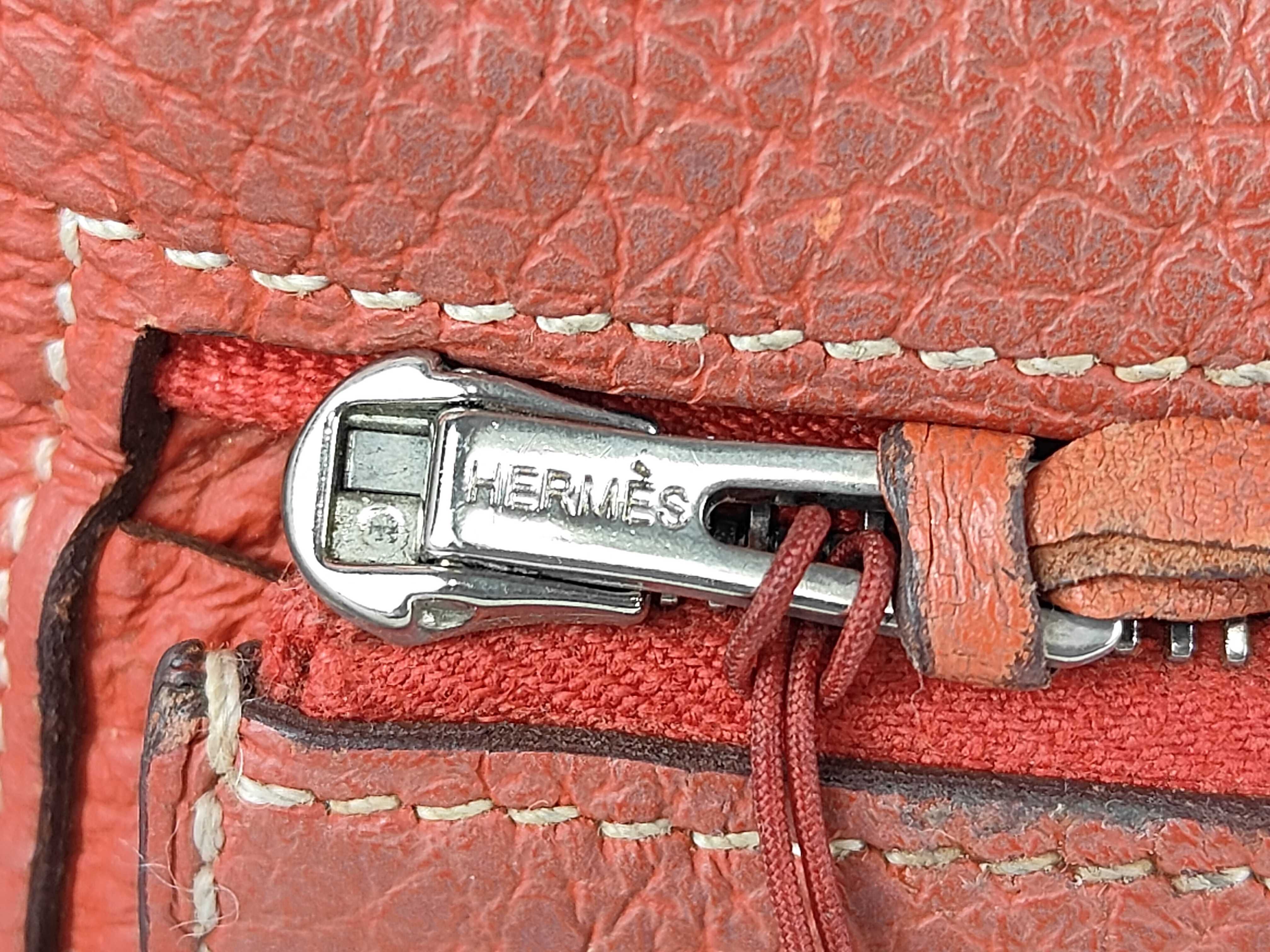 Dogon Long Wallet, O stamp, Red — view 8