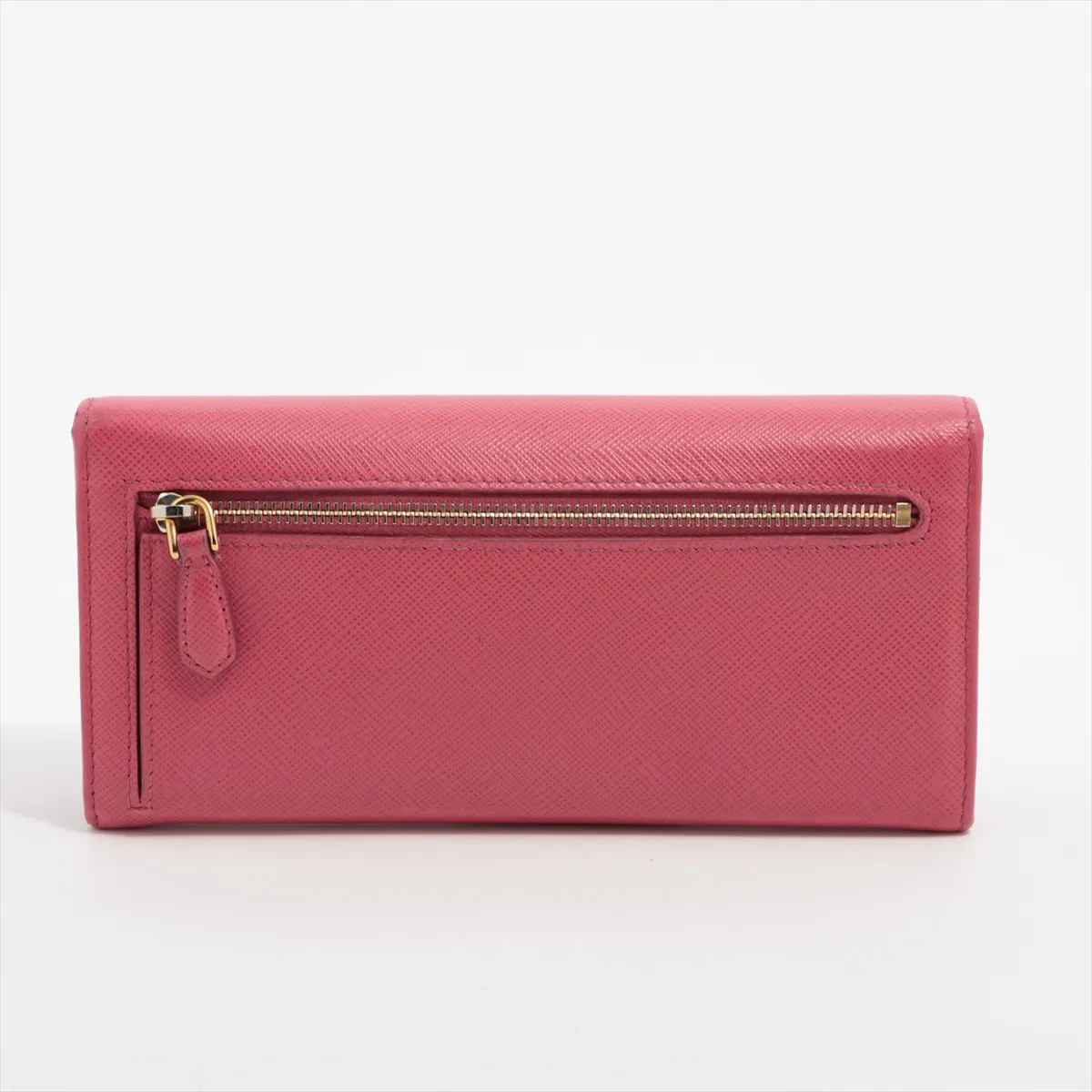 Saffiano Metal 1MH132 Leather Long Wallet Pink — view 2