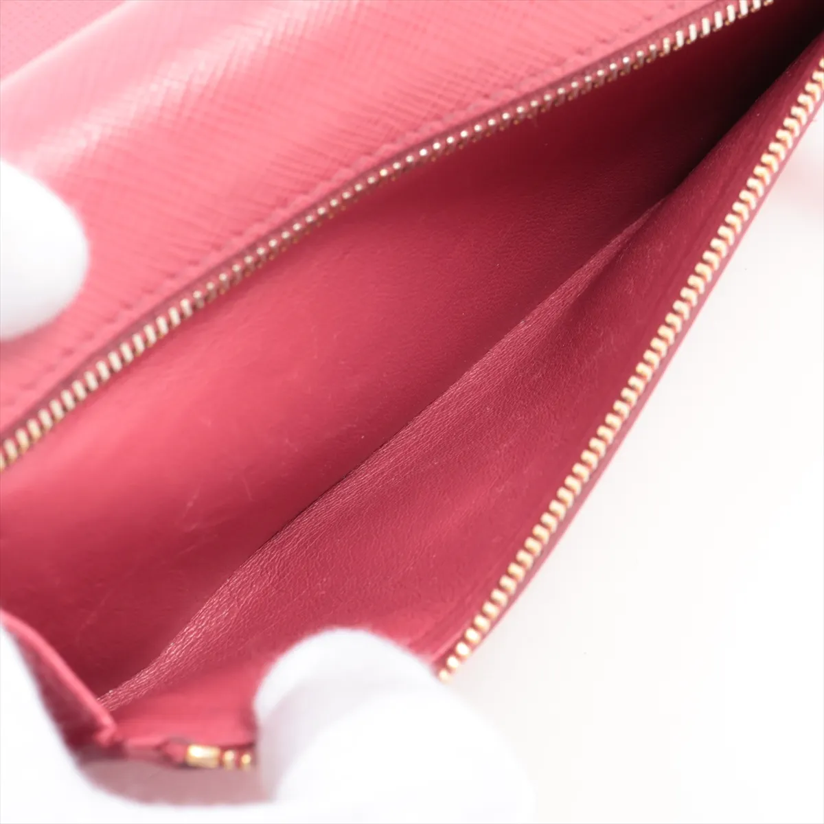 Saffiano Metal 1MH132 Leather Long Wallet Pink — view 10
