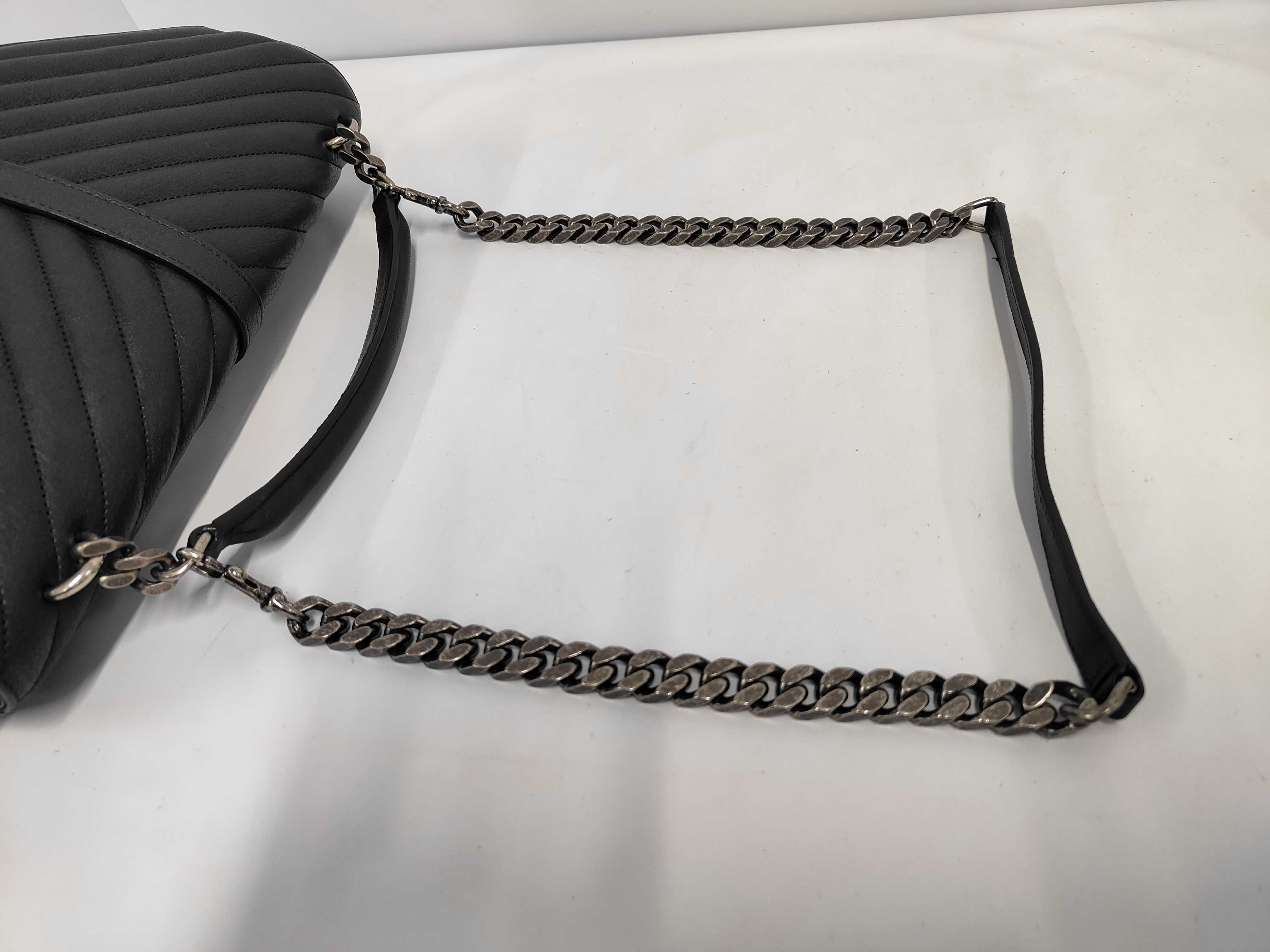 Classic Monogram 392738 Black Leather Chain Shoulder Bag/Handbag (2-way) with Dust Bag — view 5