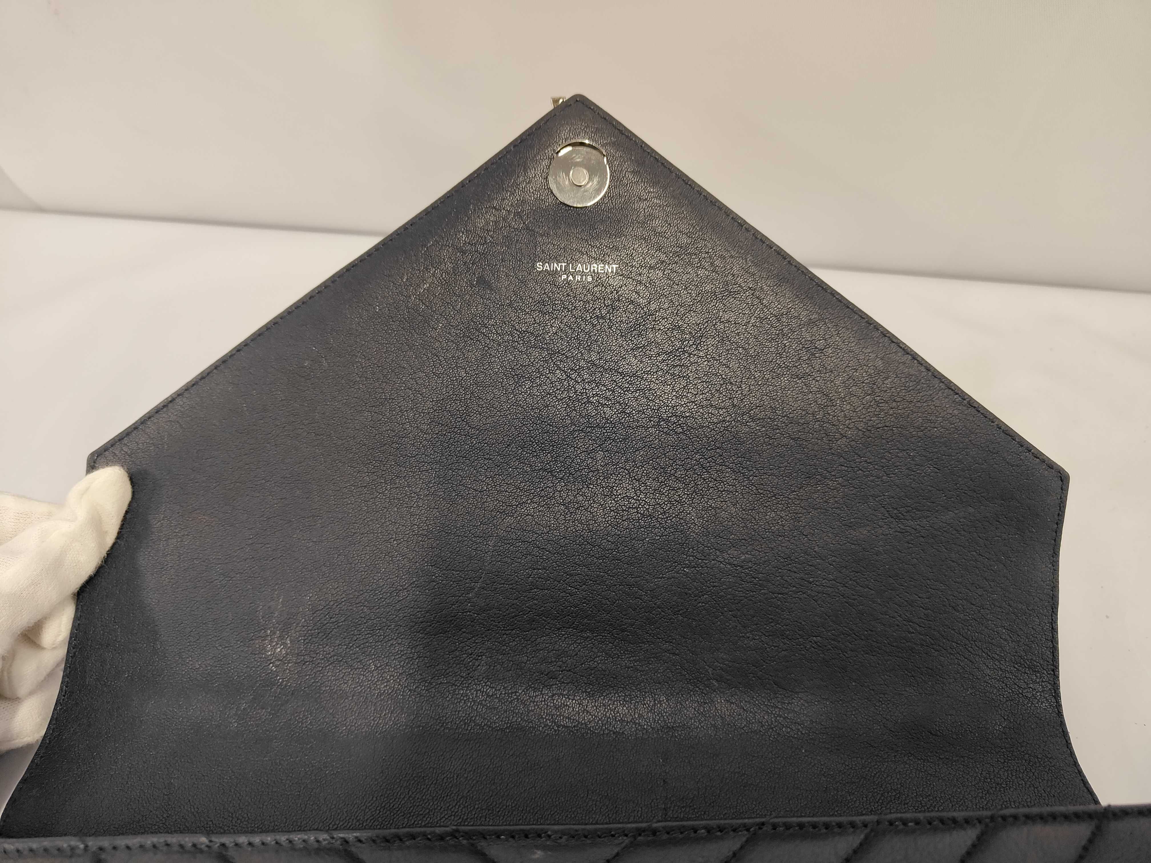Classic Monogram 392738 Black Leather Chain Shoulder Bag/Handbag (2-way) with Dust Bag — view 10