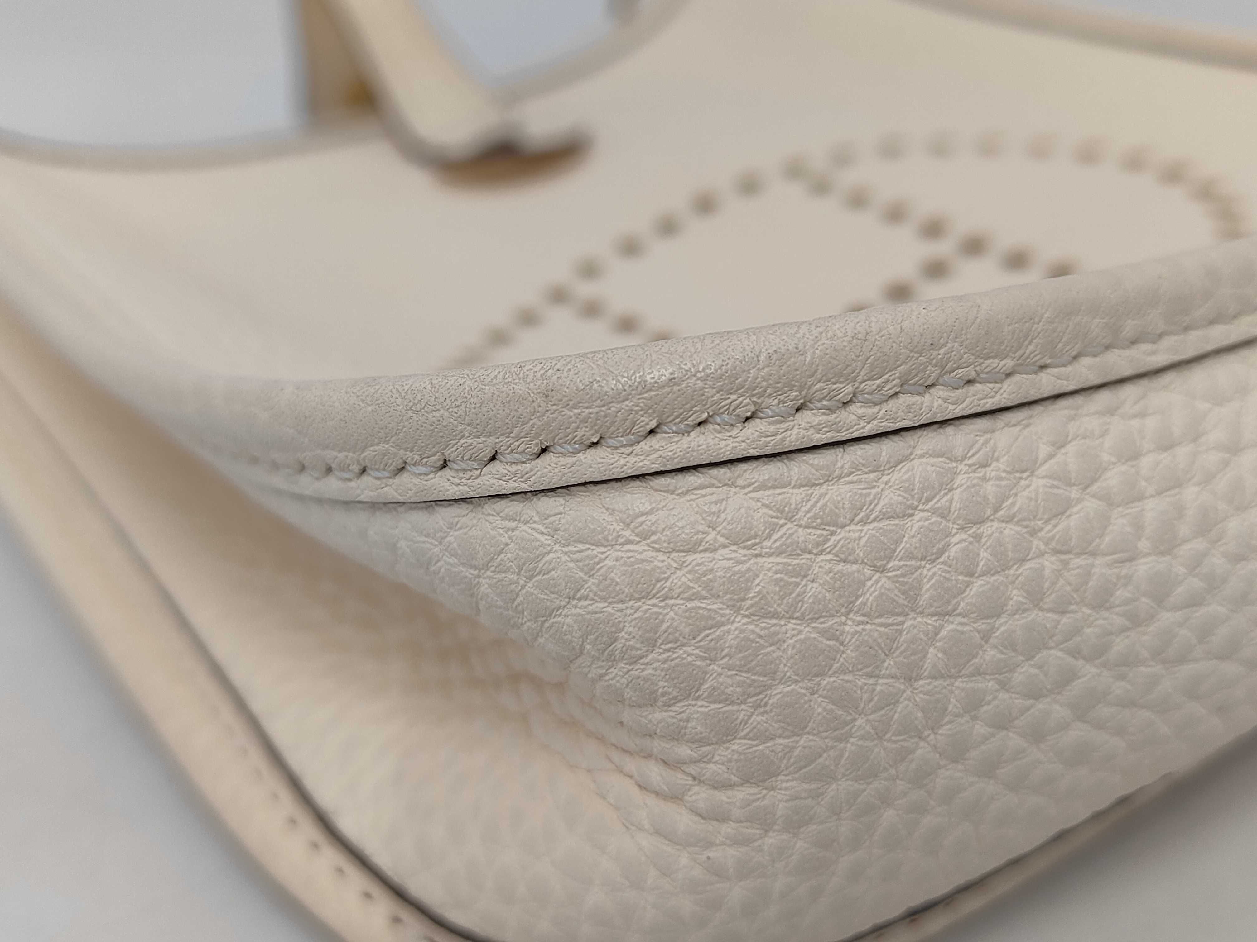 Evelyne TPM Leather Shoulder Bag (Z stamp, Ivory, missing shoulder strap) — view 6