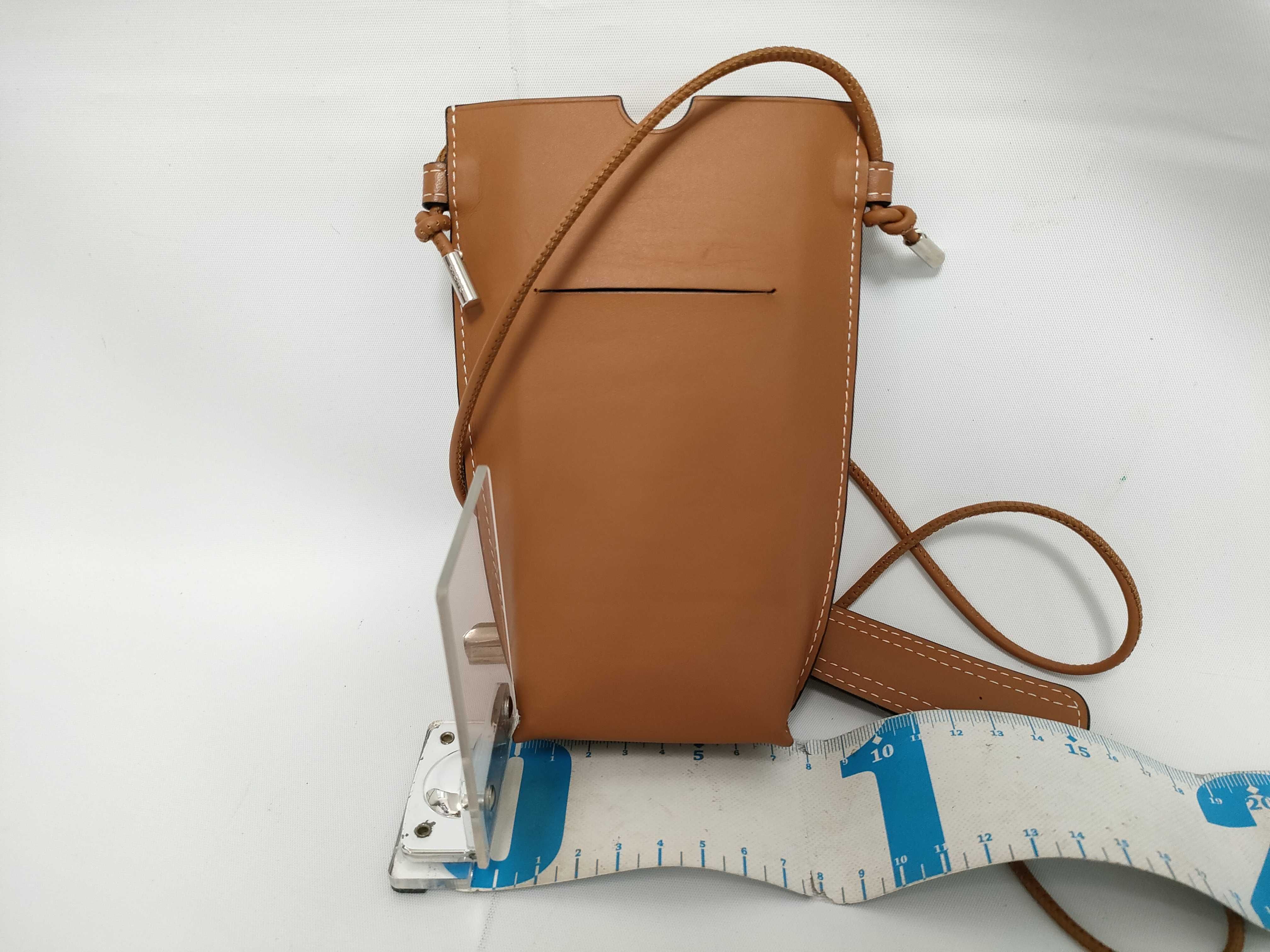 Gate Pocket Leather Shoulder Bag, Brown — view 2