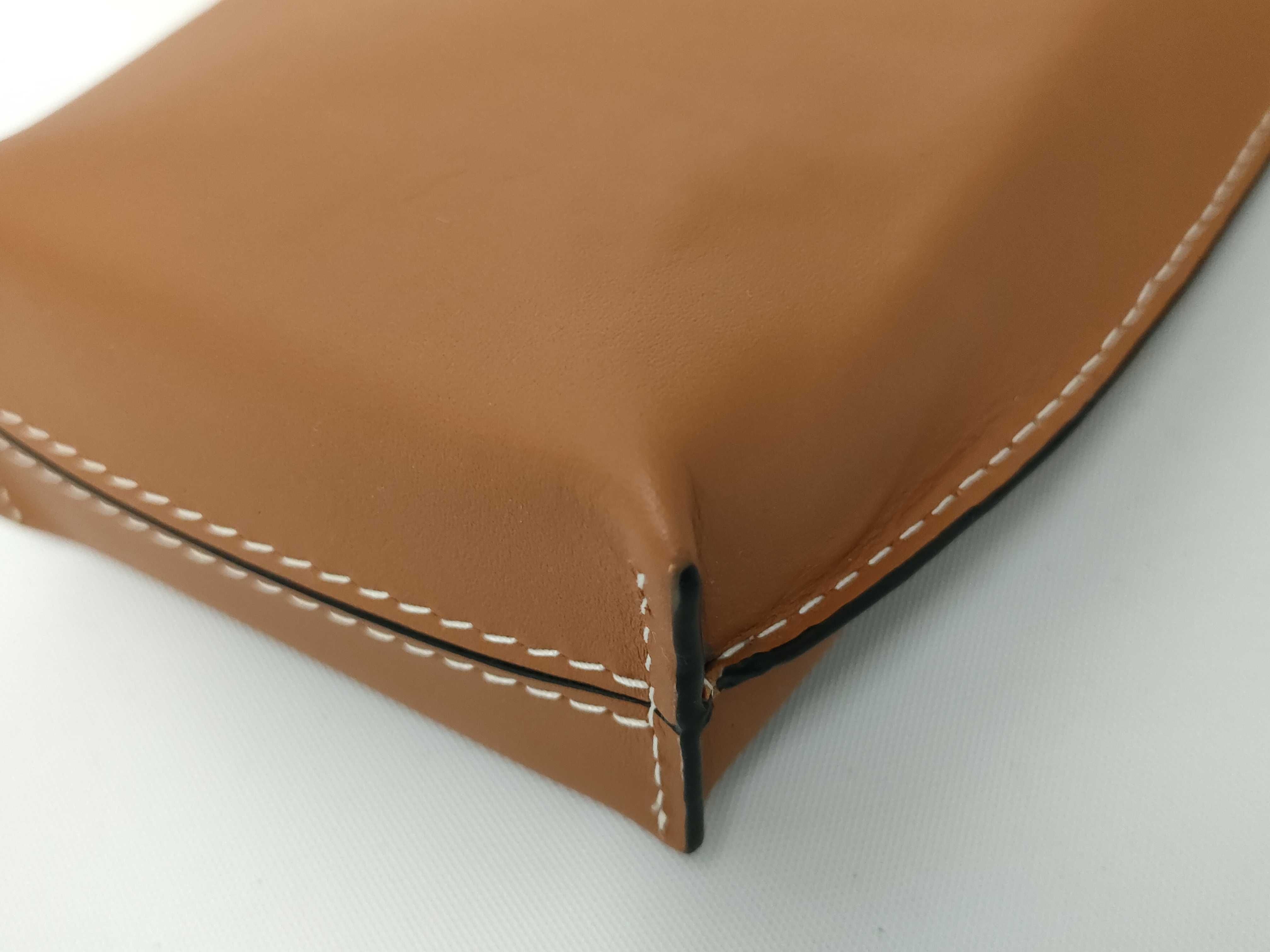 Gate Pocket Leather Shoulder Bag, Brown — view 4