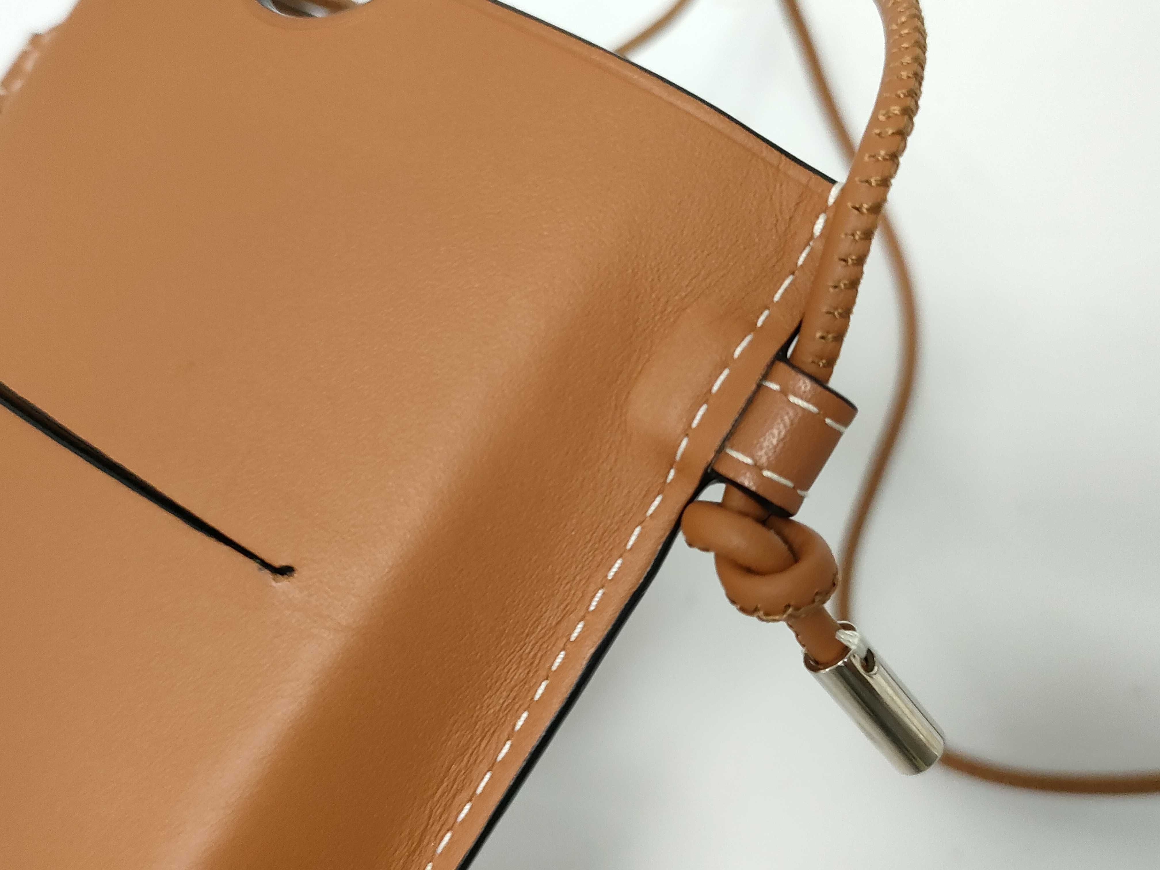 Gate Pocket Leather Shoulder Bag, Brown — view 7