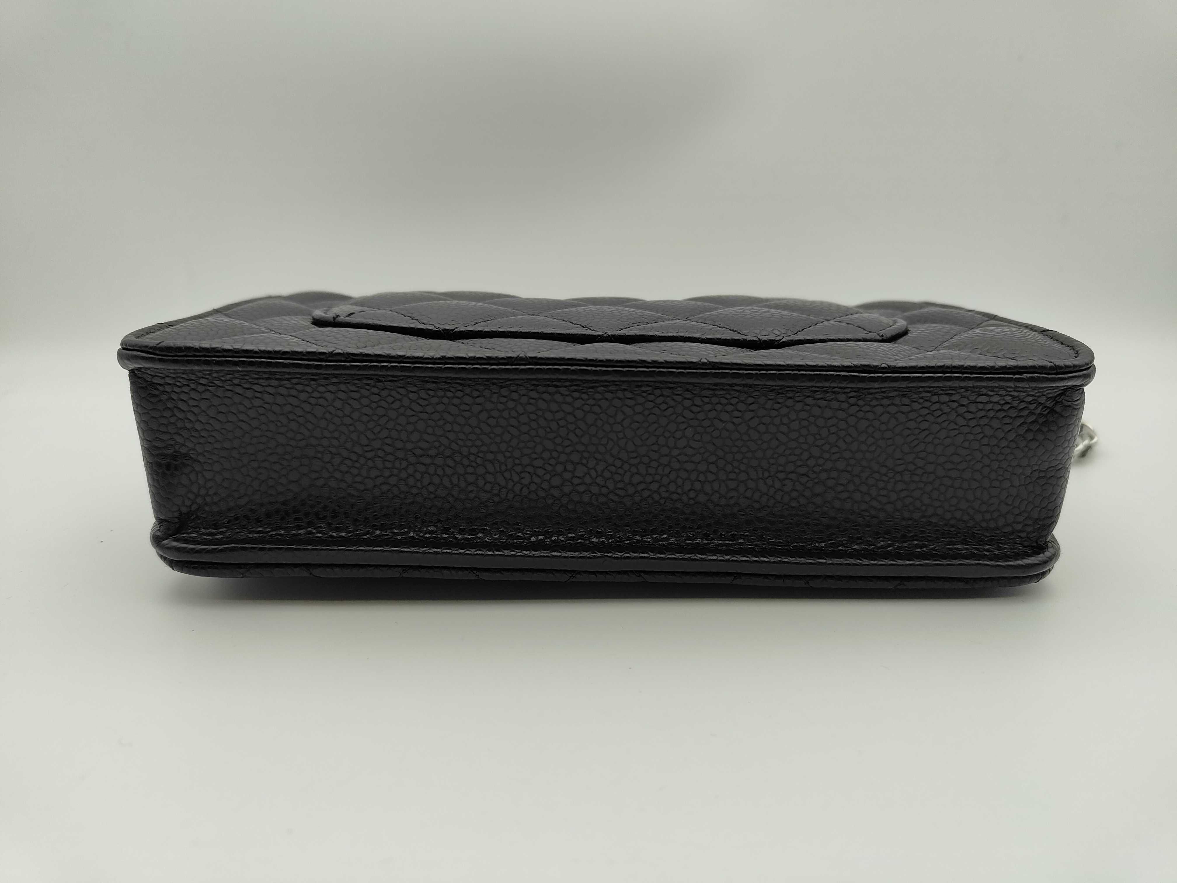 Chain Wallet Matelassé Caviar Skin Shoulder Bag — view 6
