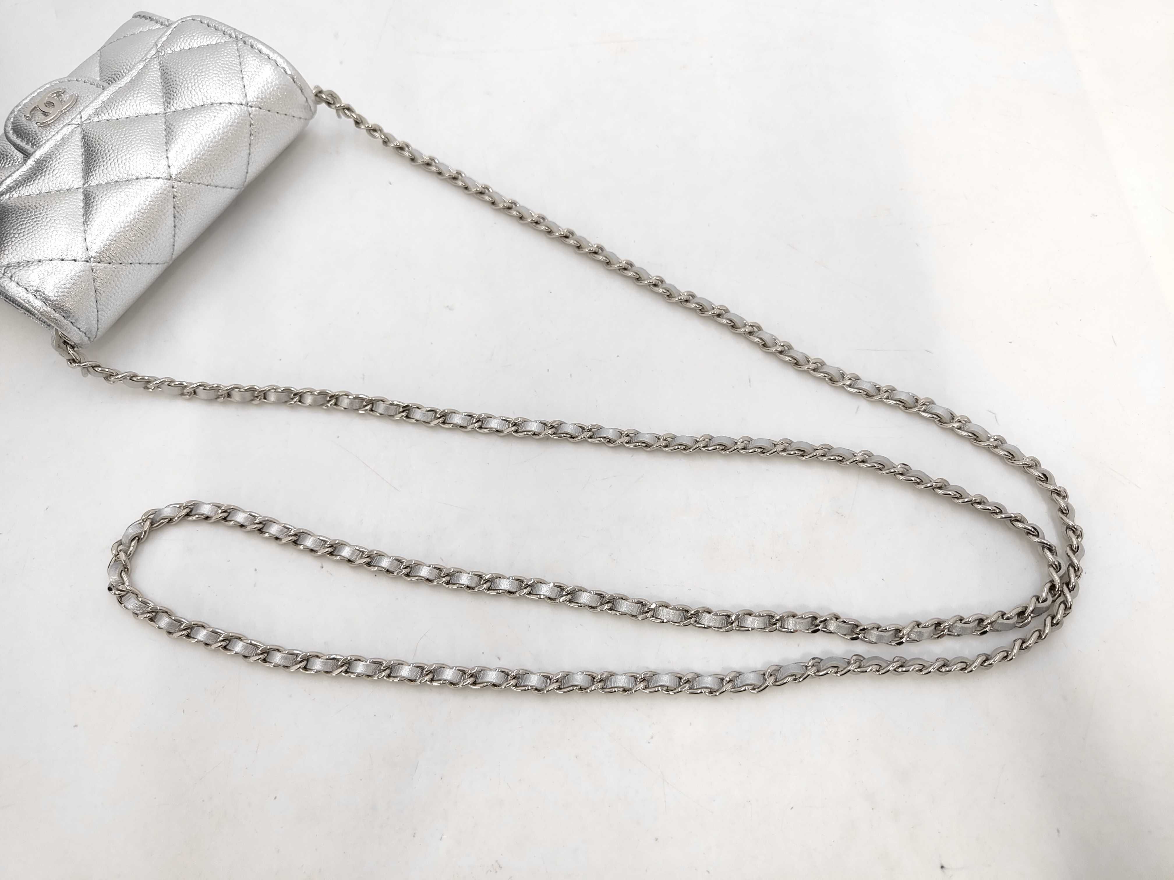 Caviar Skin Mini Chain Wallet — view 4