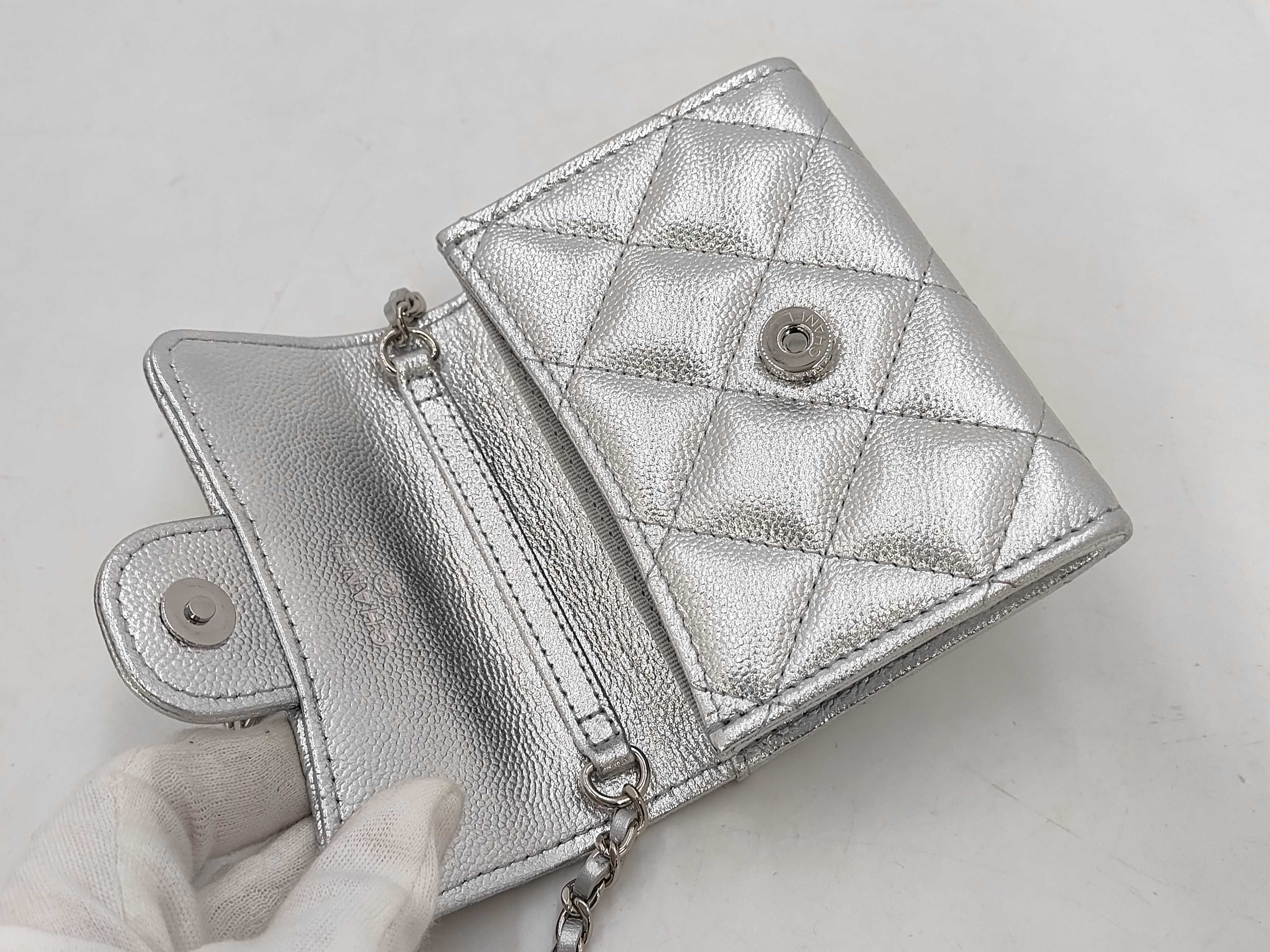 Caviar Skin Mini Chain Wallet — view 7