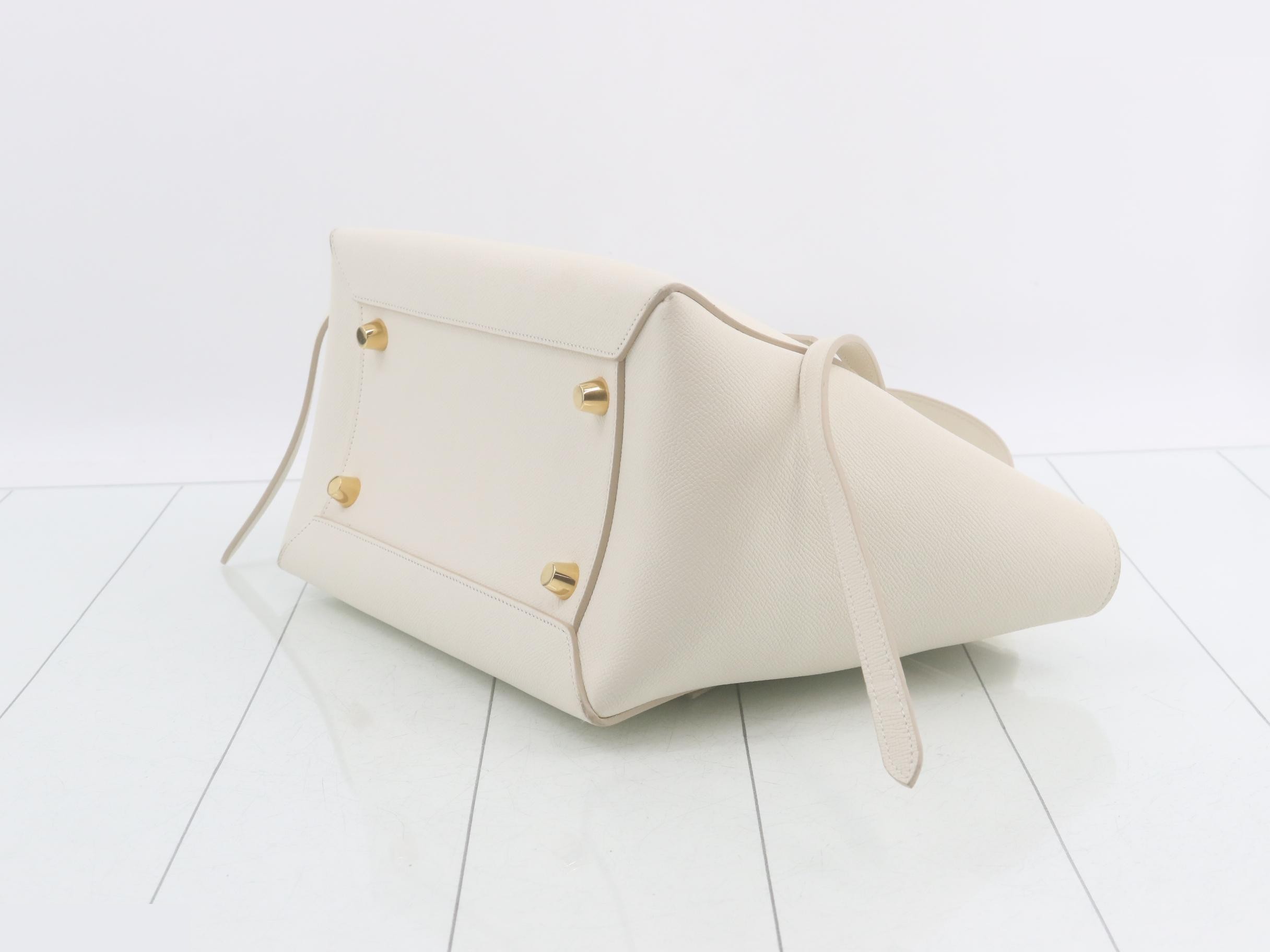 Belt bag, embossed leather, white — view 6