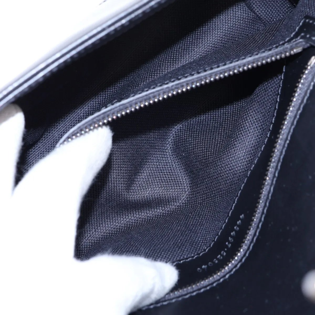 GG Marmont 443497 Leather Chain Shoulder Bag, Black — view 7