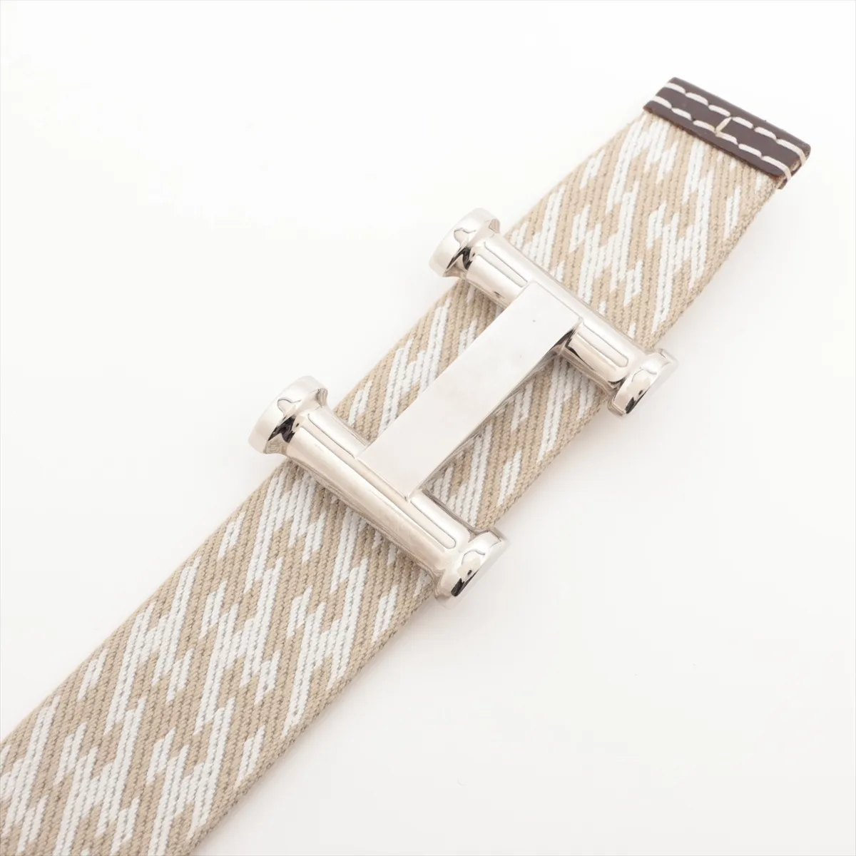 belt, size M, canvas x metal, green. Shows signs of wear: — view 2