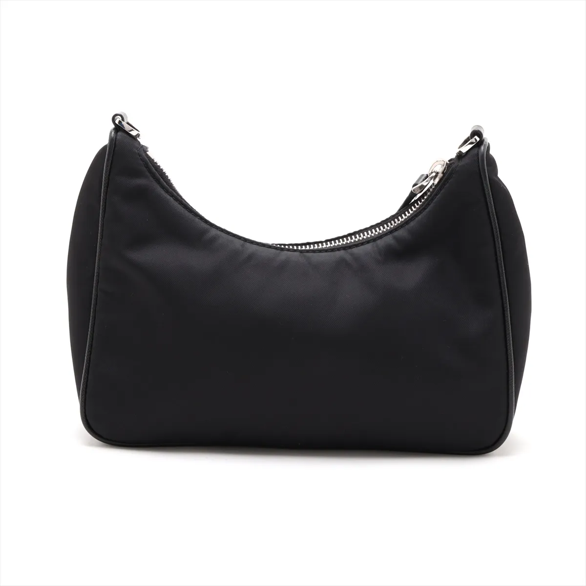Tessuto Nylon x Leather Shoulder Bag, Black — view 2