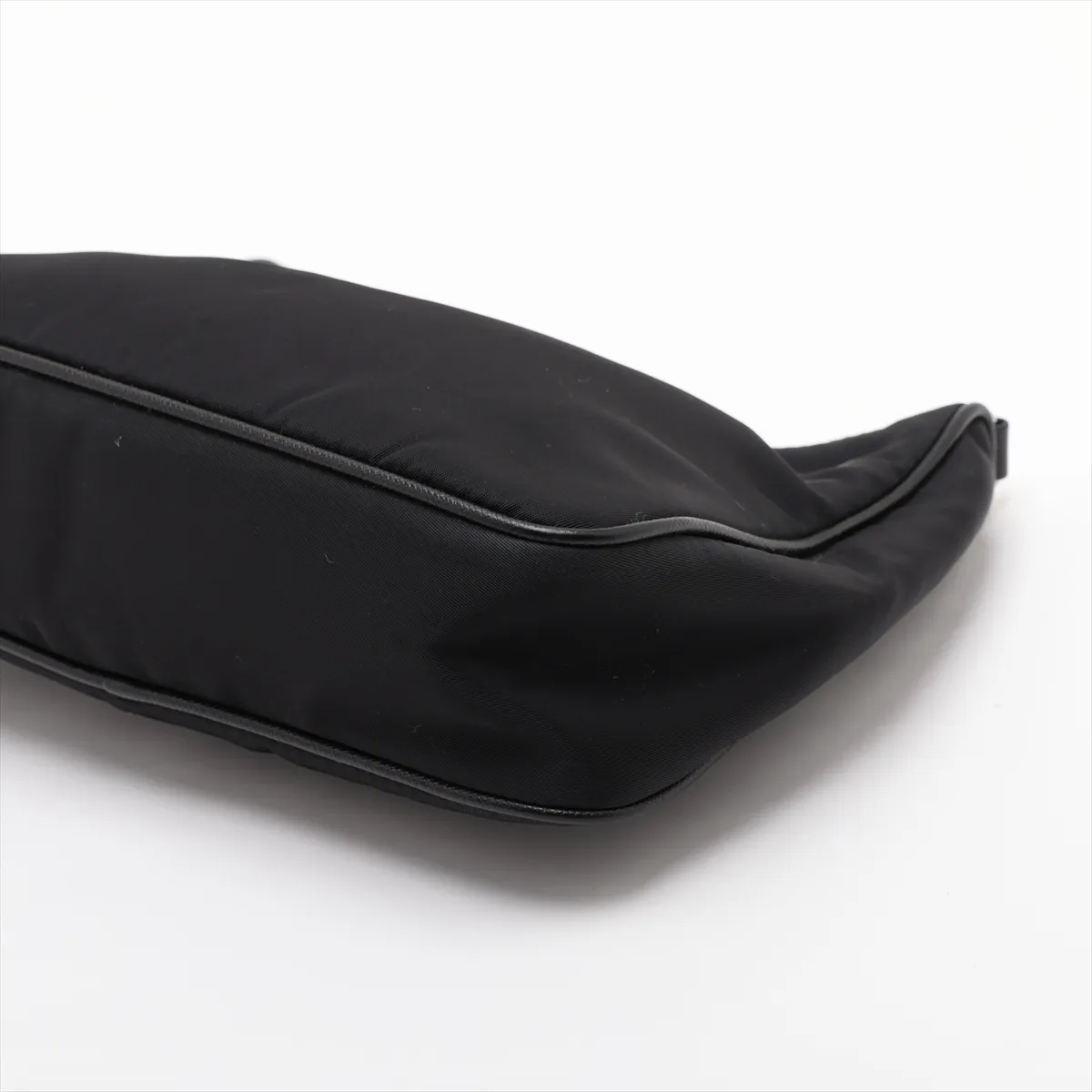 Tessuto Nylon x Leather Shoulder Bag, Black — view 3