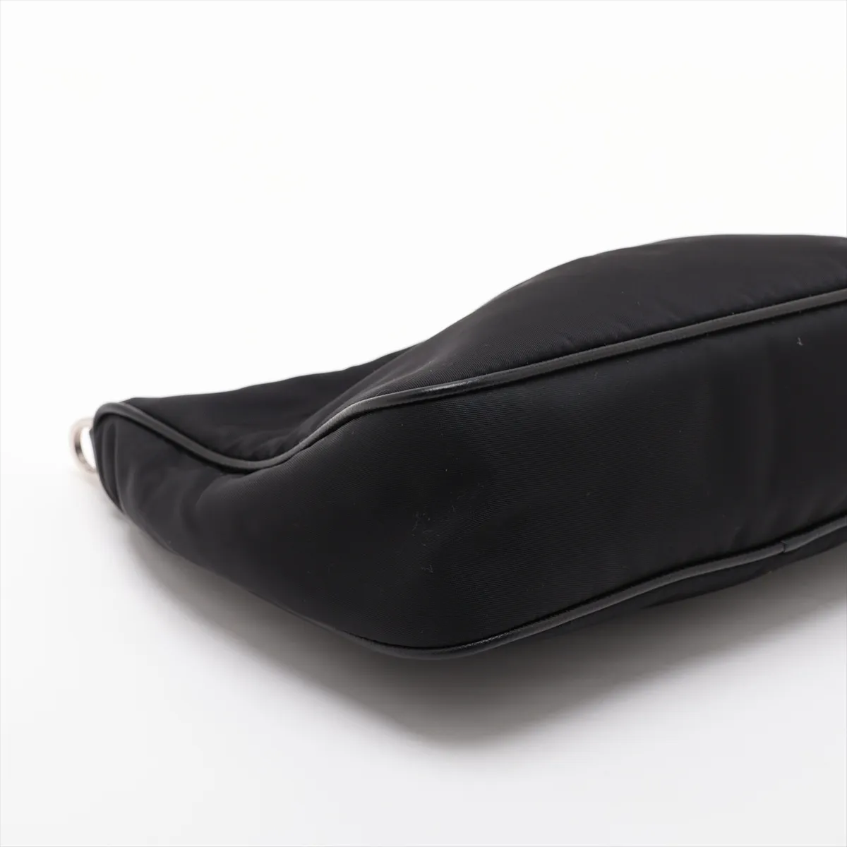 Tessuto Nylon x Leather Shoulder Bag, Black — view 4