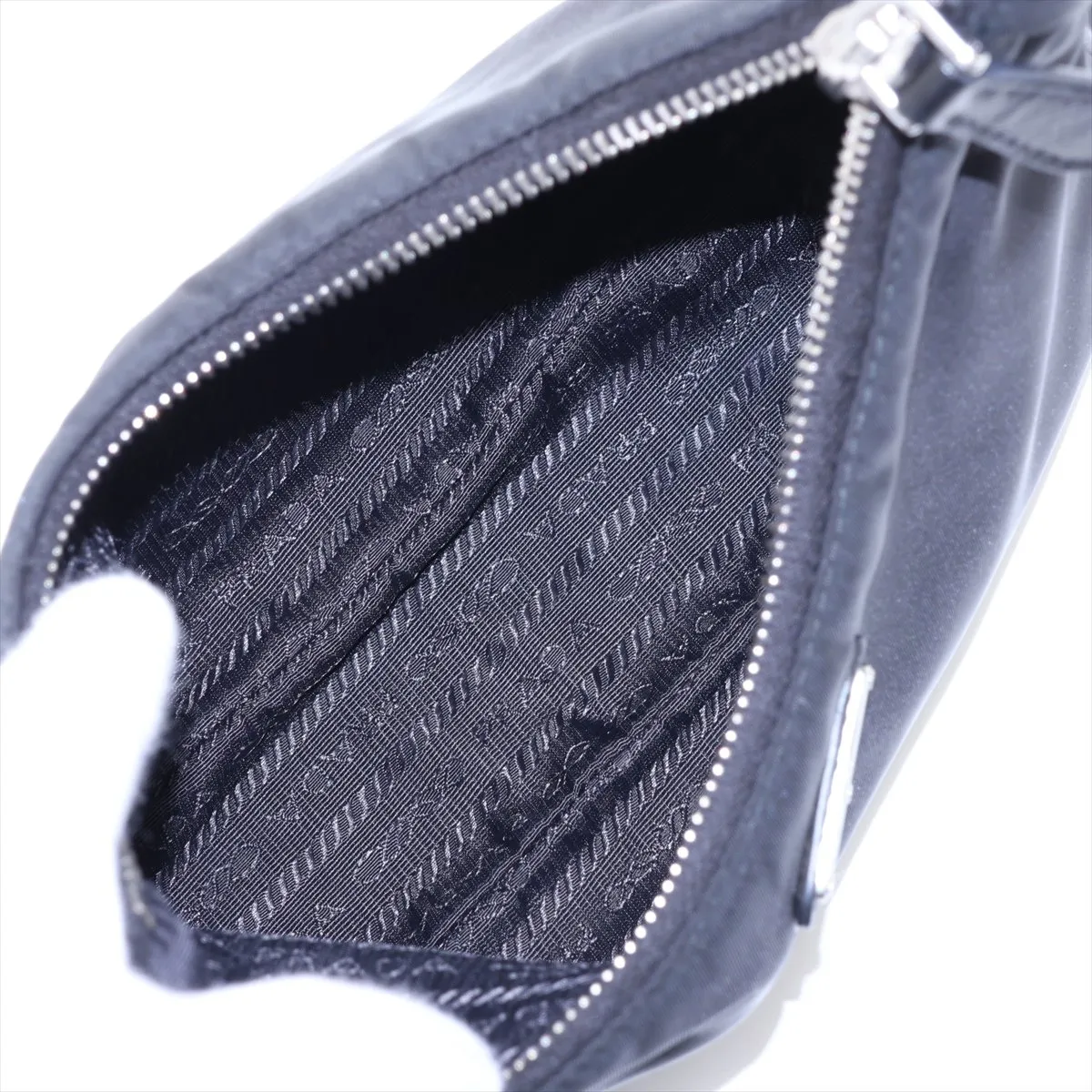 Tessuto Nylon x Leather Shoulder Bag, Black — view 6