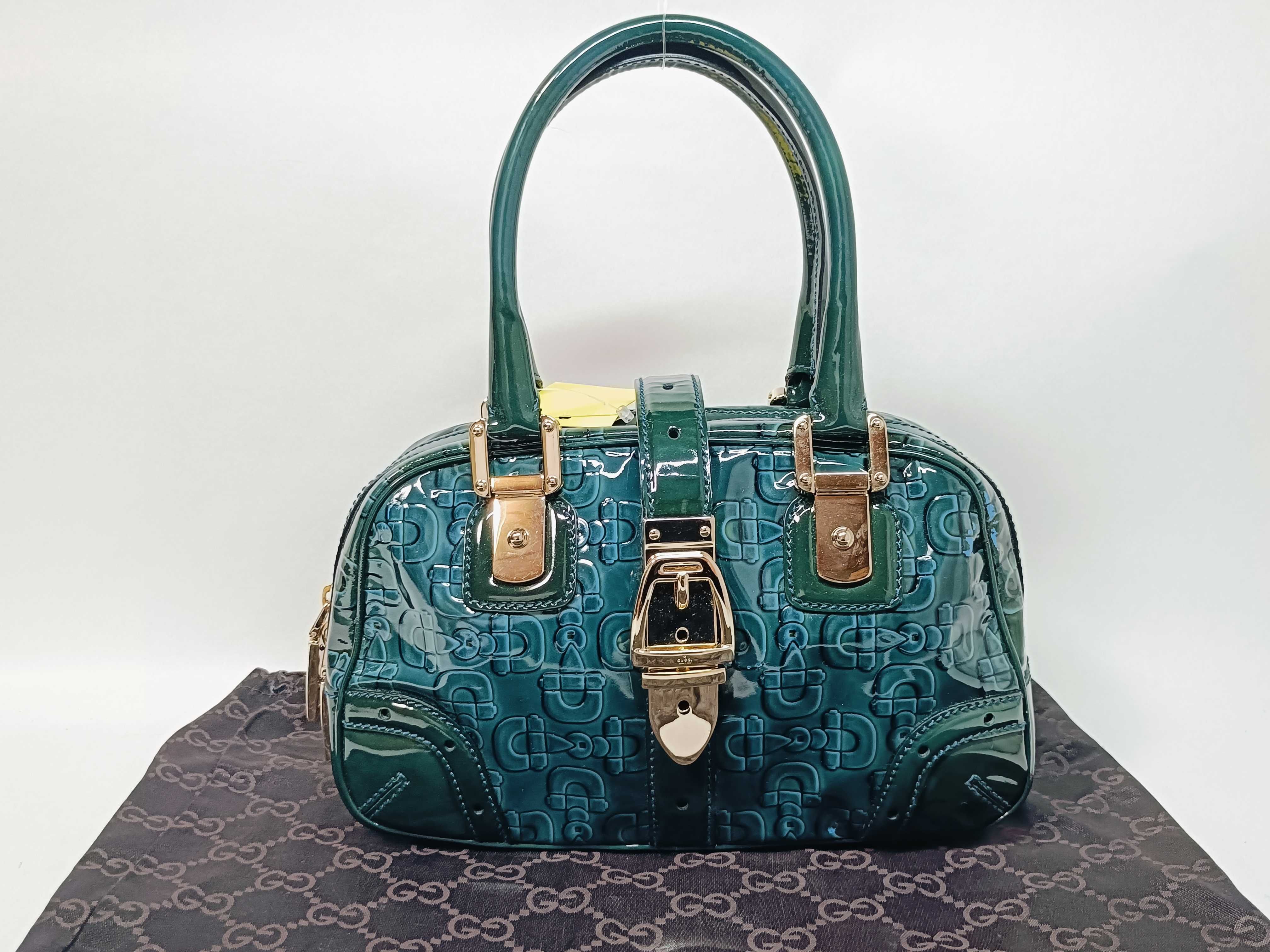 145772 Green Mini Boston Handbag