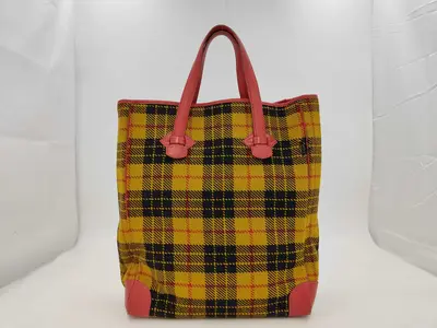 Gallop Tote Bag, Wool, Check Pattern Tote Bag