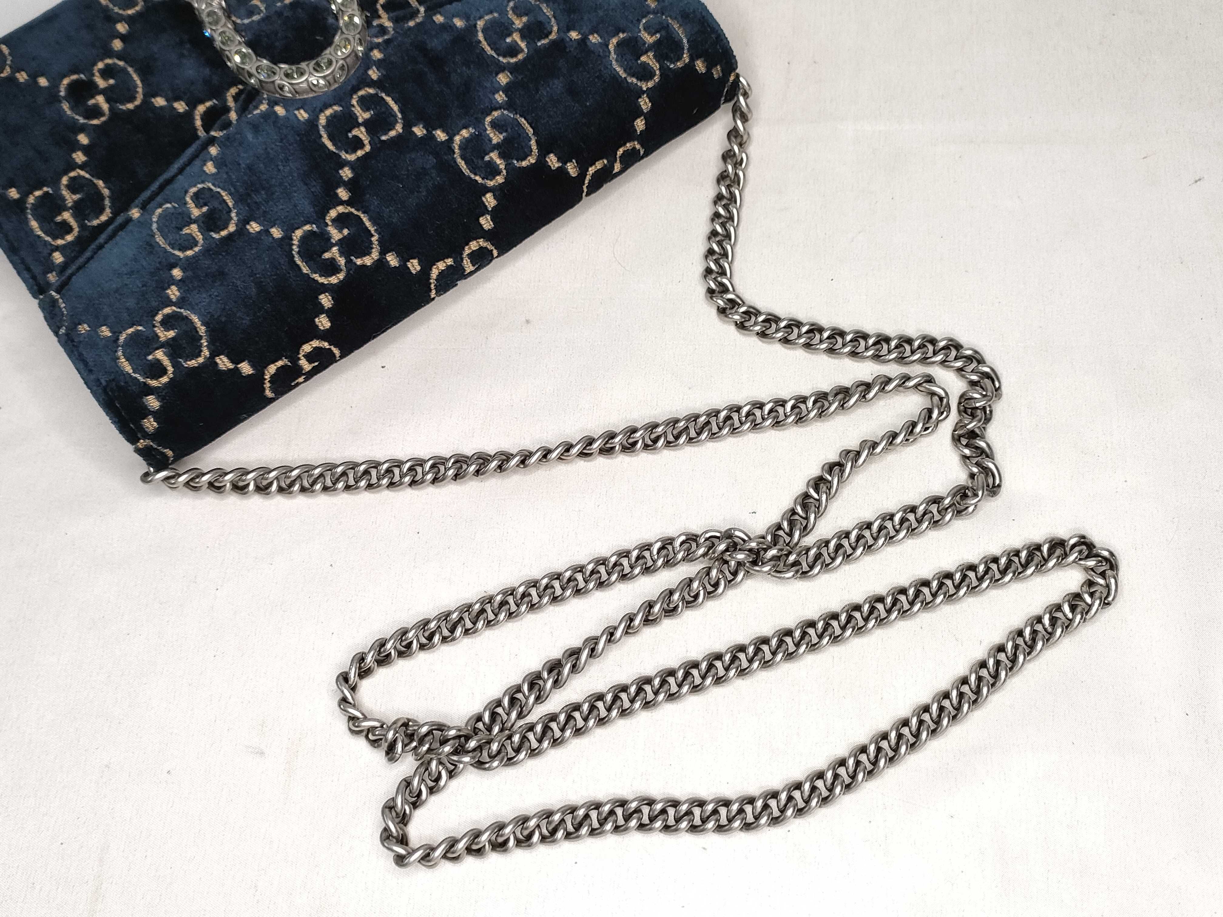 GG Velvet Dionysus Chain Shoulder Bag — view 3