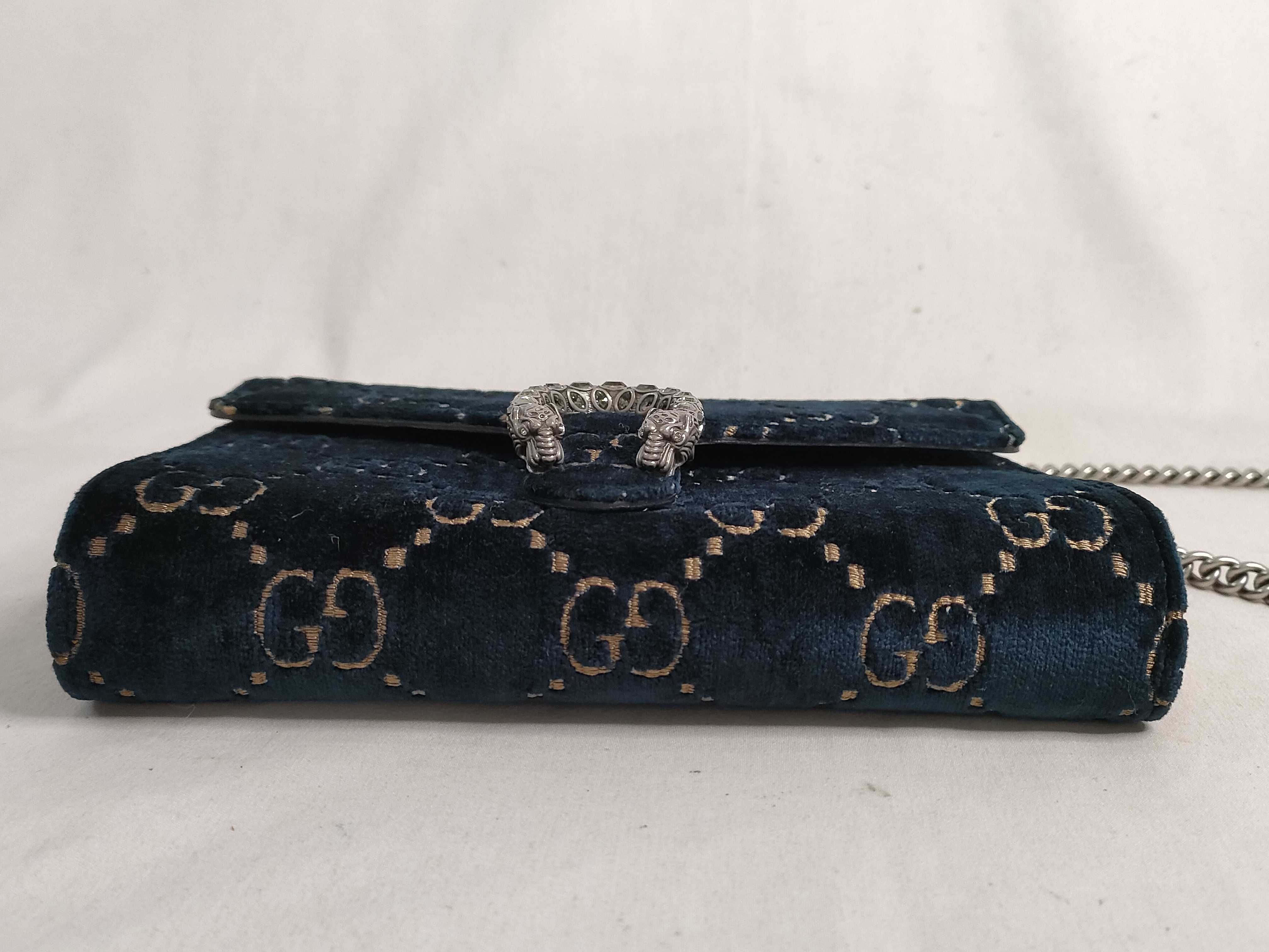 GG Velvet Dionysus Chain Shoulder Bag — view 7