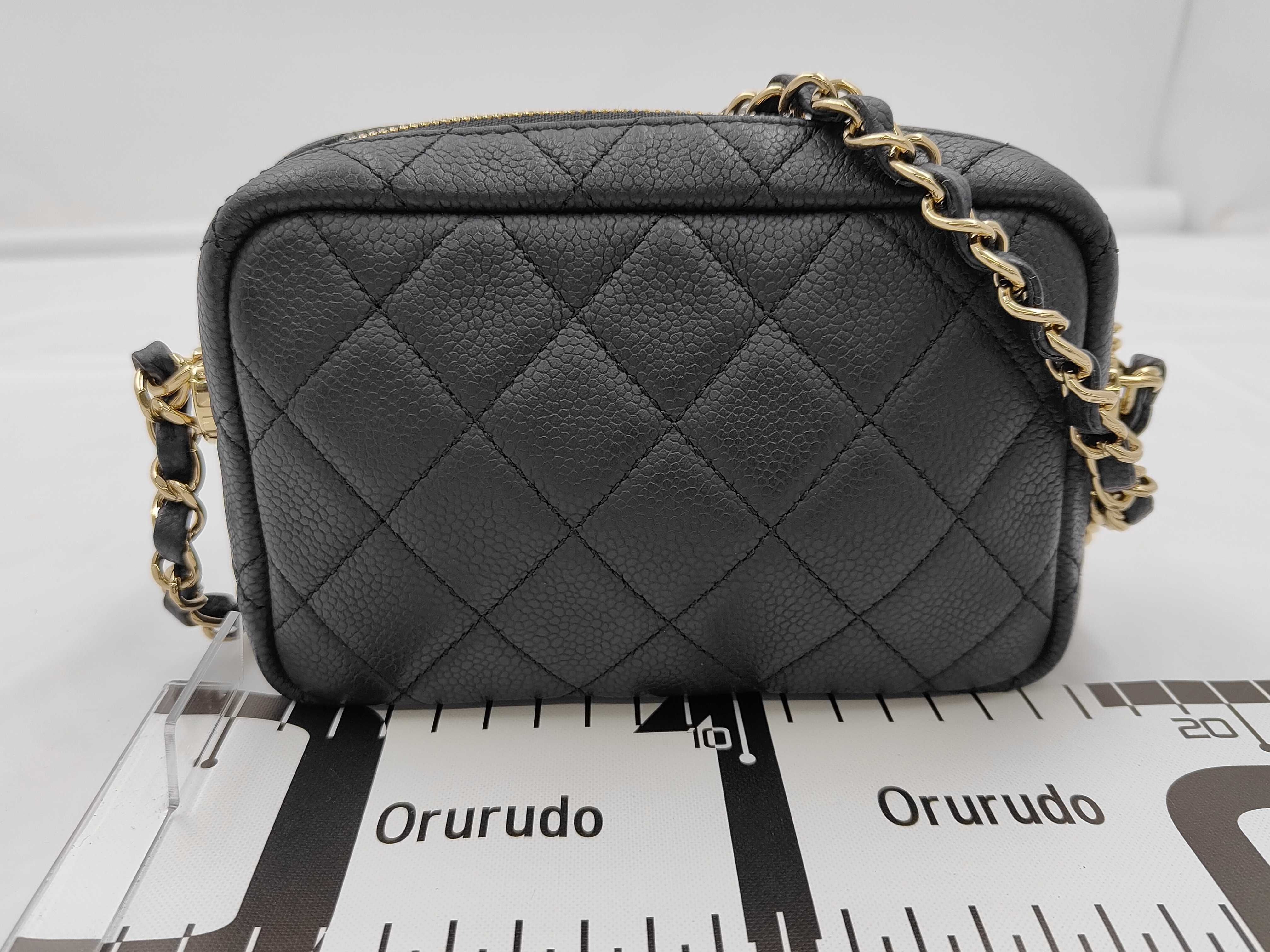 Matelassé Fringe Camera Bag, Caviar Leather Shoulder Bag — view 2