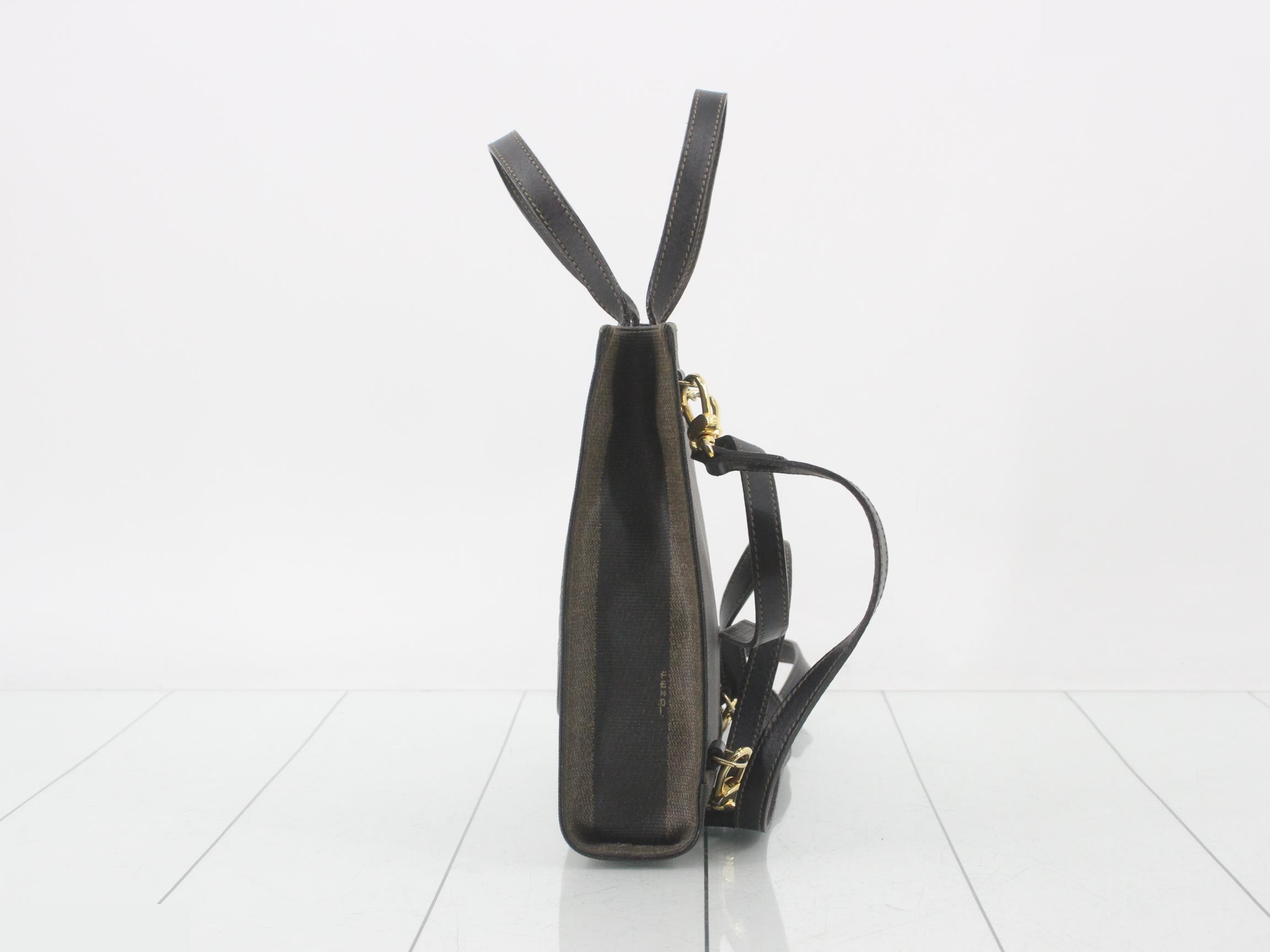 Pecan 3-Way Backpack (Backpack/Handbag/Shoulder Bag) with Large Logo — view 3