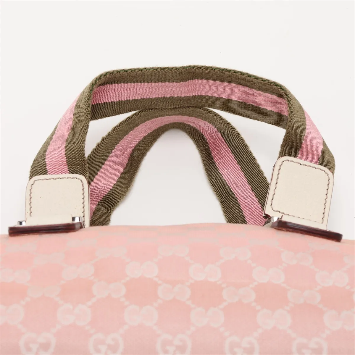 GG Canvas x Leather Handbag Pink x White 145759 — view 6