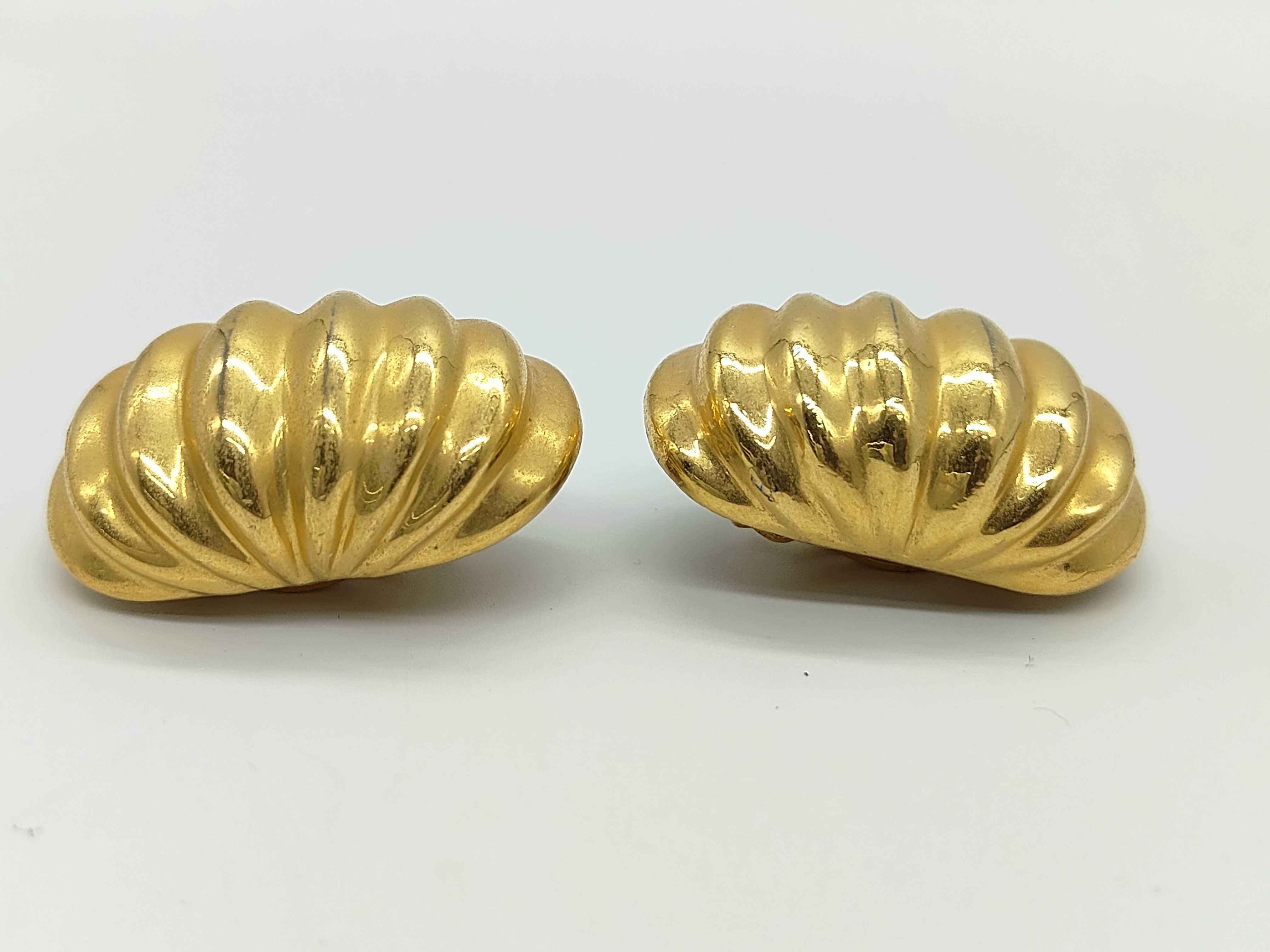 Vintage Large Gold Earrings — view 3