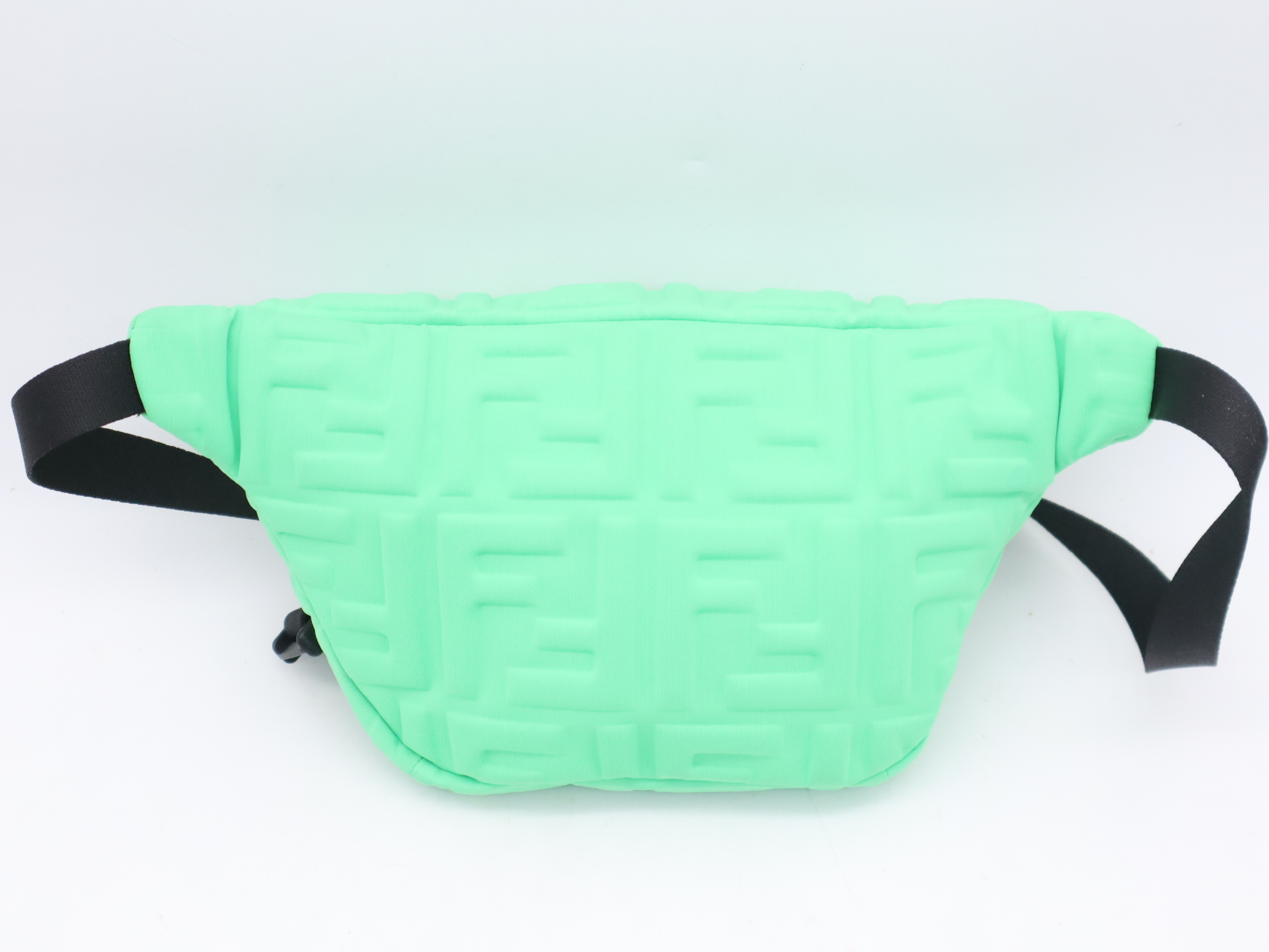 7VB011 Nylon Zucca Pattern Belt Bag Green Waist Bag — view 2
